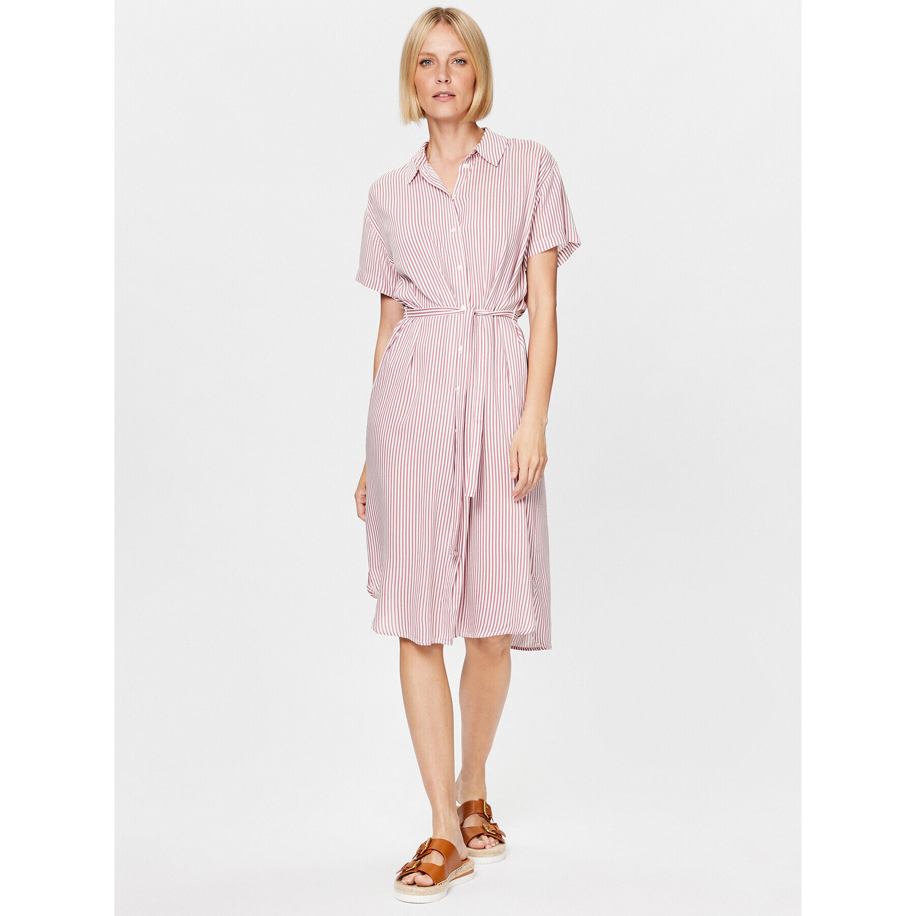 Vero Moda Рокля тип риза Bumpy 10279684 Розов Regular Fit - Pepit.bg