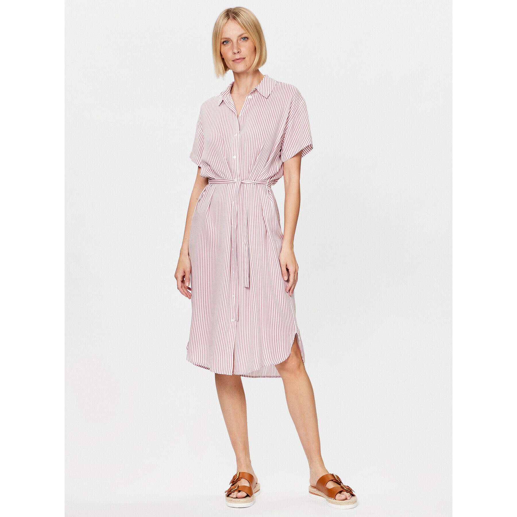 Vero Moda Рокля тип риза Bumpy 10279684 Розов Regular Fit - Pepit.bg