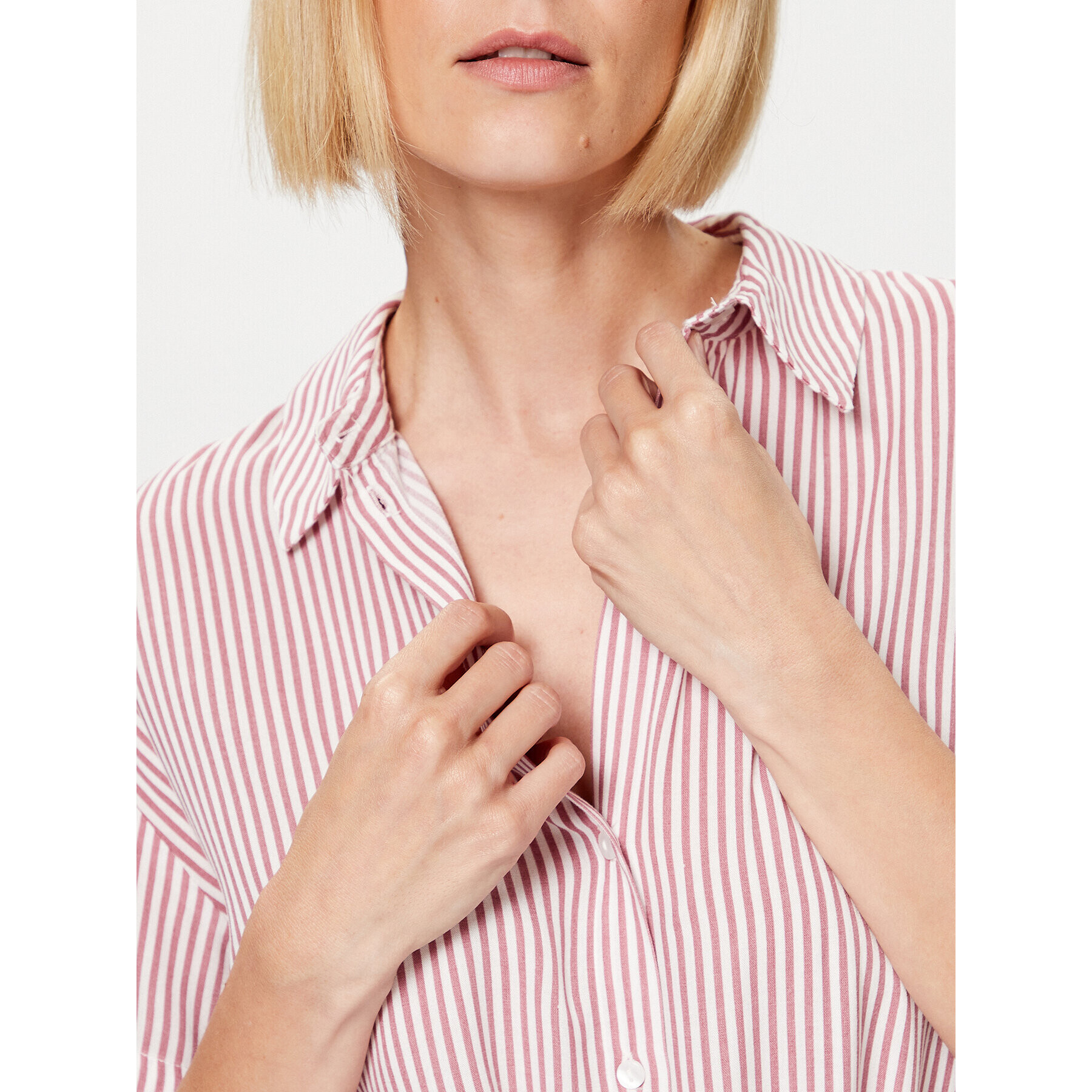 Vero Moda Рокля тип риза Bumpy 10279684 Розов Regular Fit - Pepit.bg