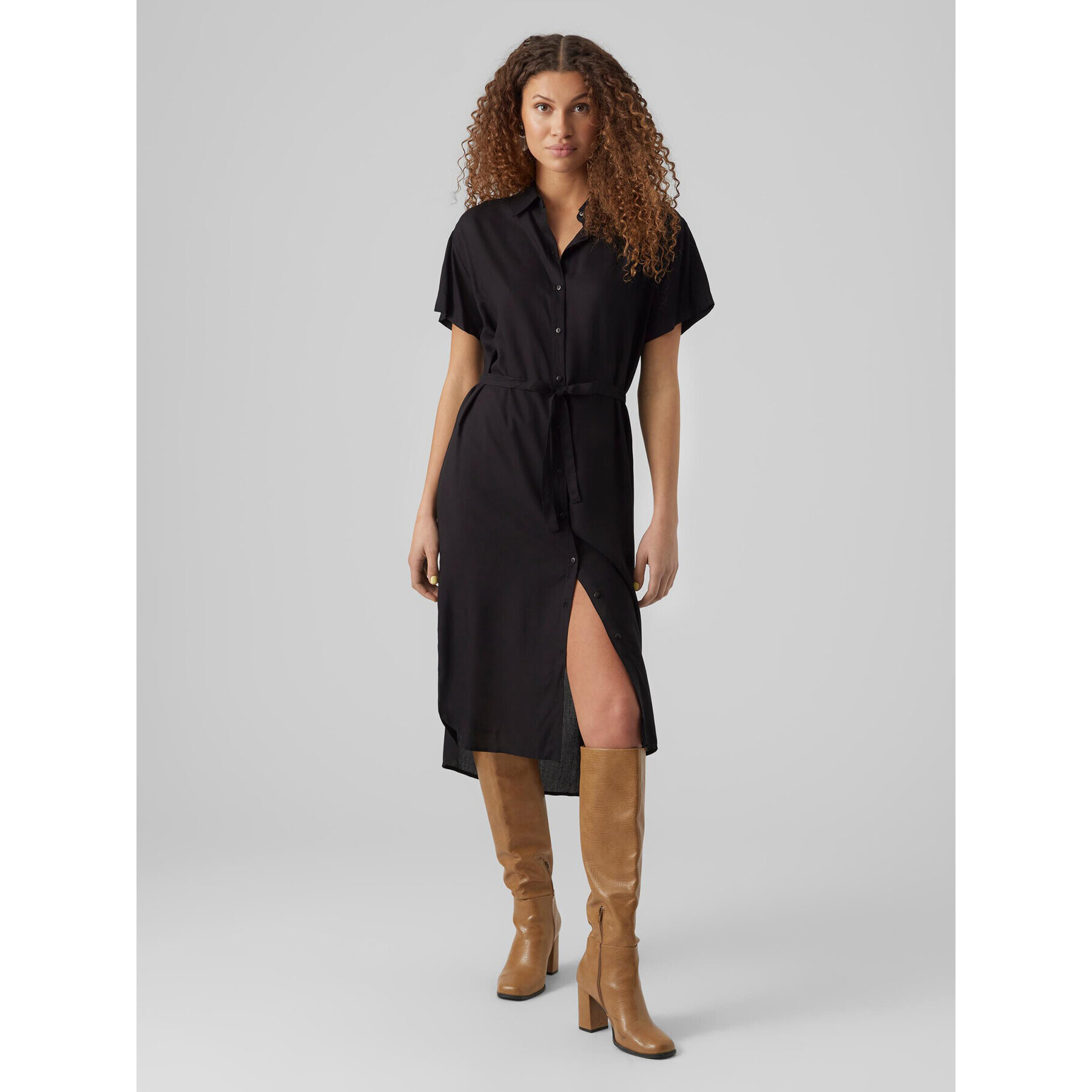 Vero Moda Рокля тип риза 10279684 Черен Regular Fit - Pepit.bg