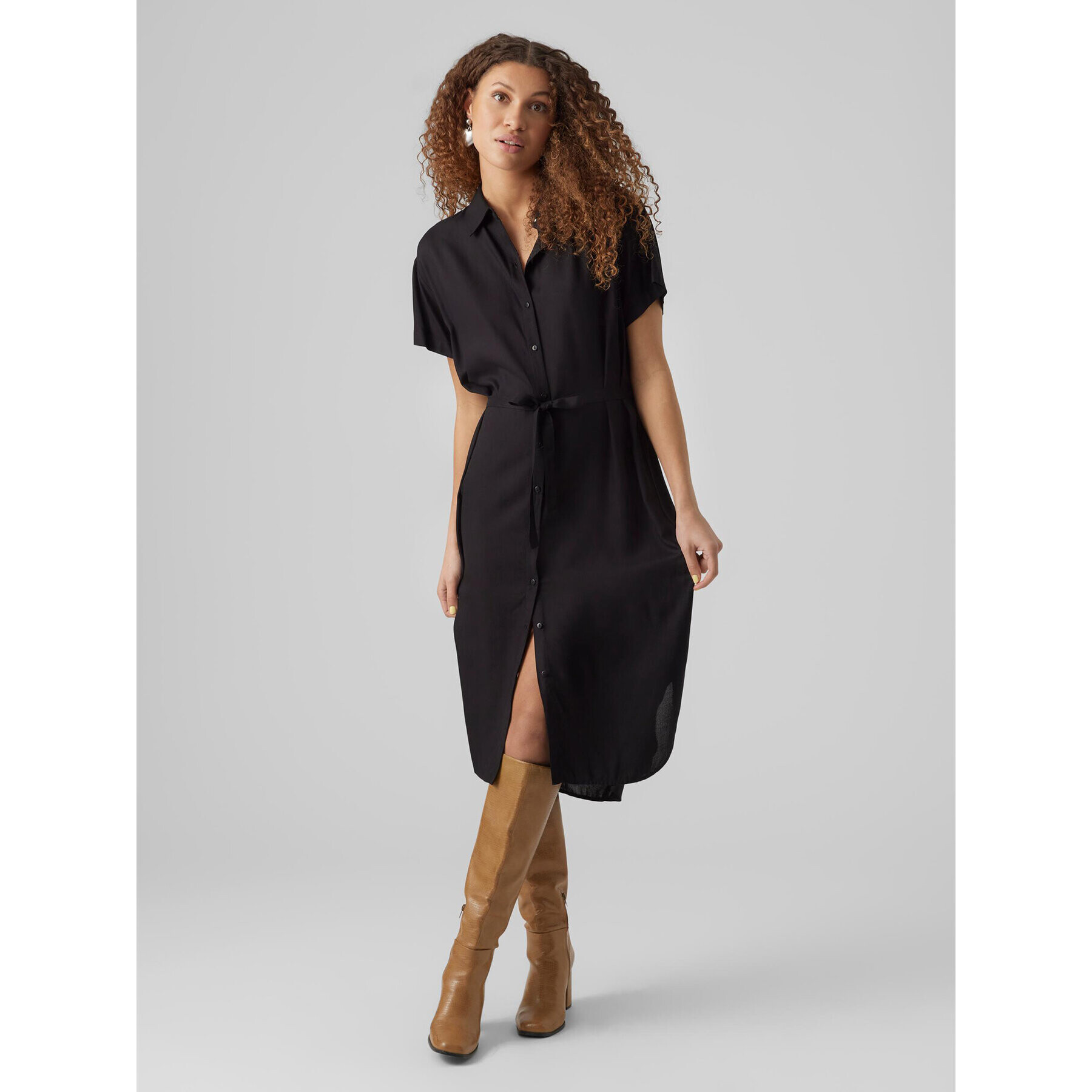 Vero Moda Рокля тип риза 10279684 Черен Regular Fit - Pepit.bg
