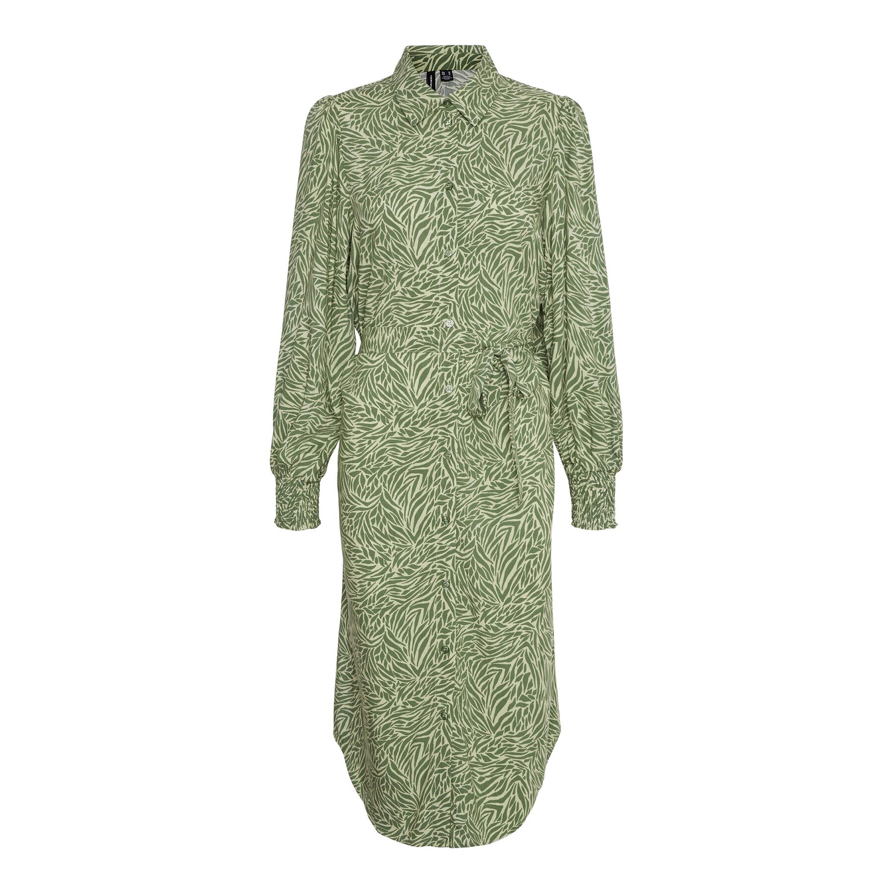 Vero Moda Рокля тип риза Sara 10282451 Зелен Regular Fit - Pepit.bg