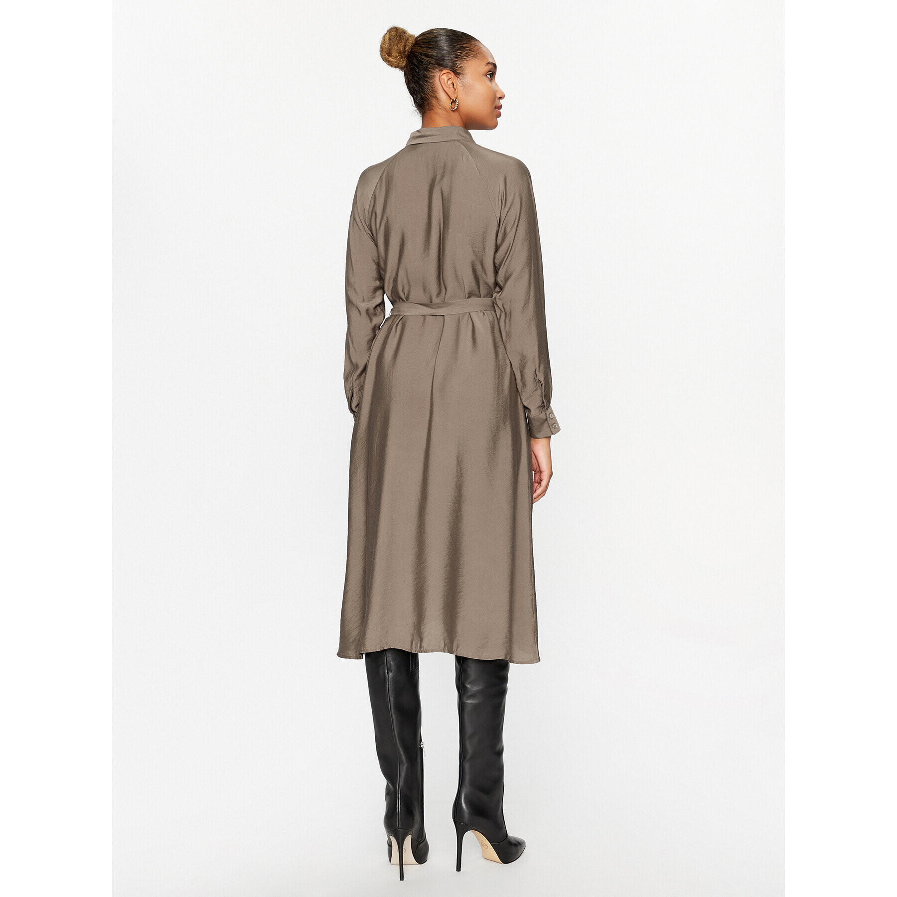 Vero Moda Рокля тип риза 10295296 Кафяв Regular Fit - Pepit.bg