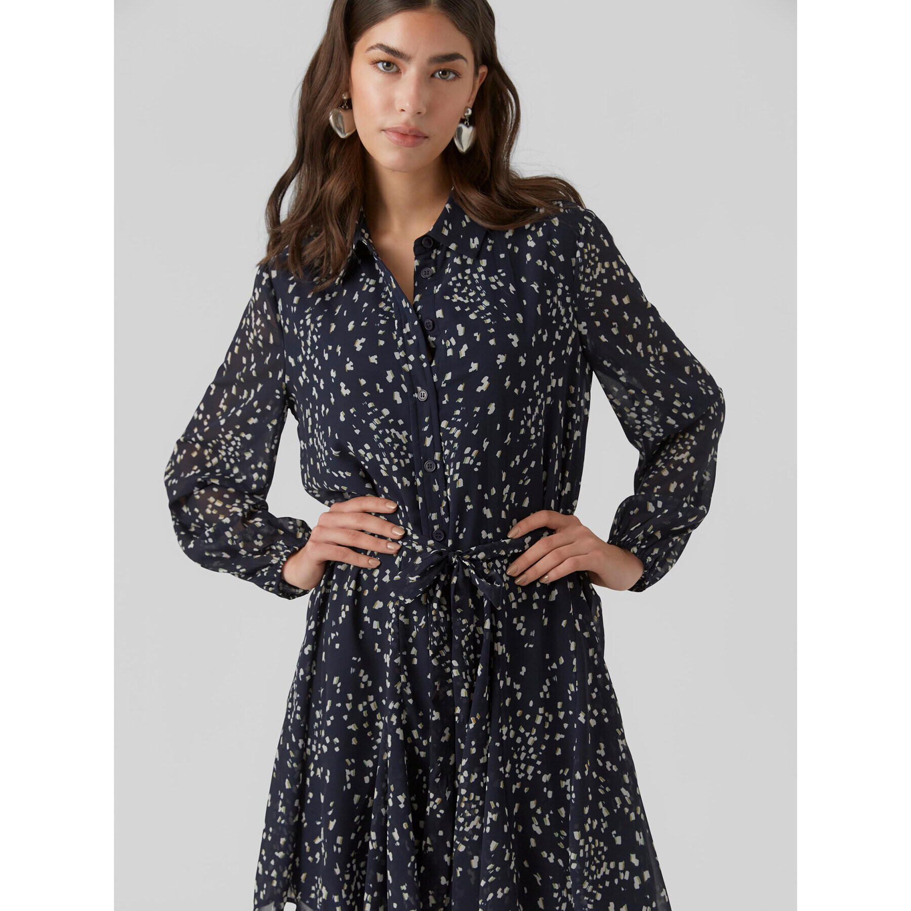 Vero Moda Рокля тип риза 10299195 Тъмносин Regular Fit - Pepit.bg