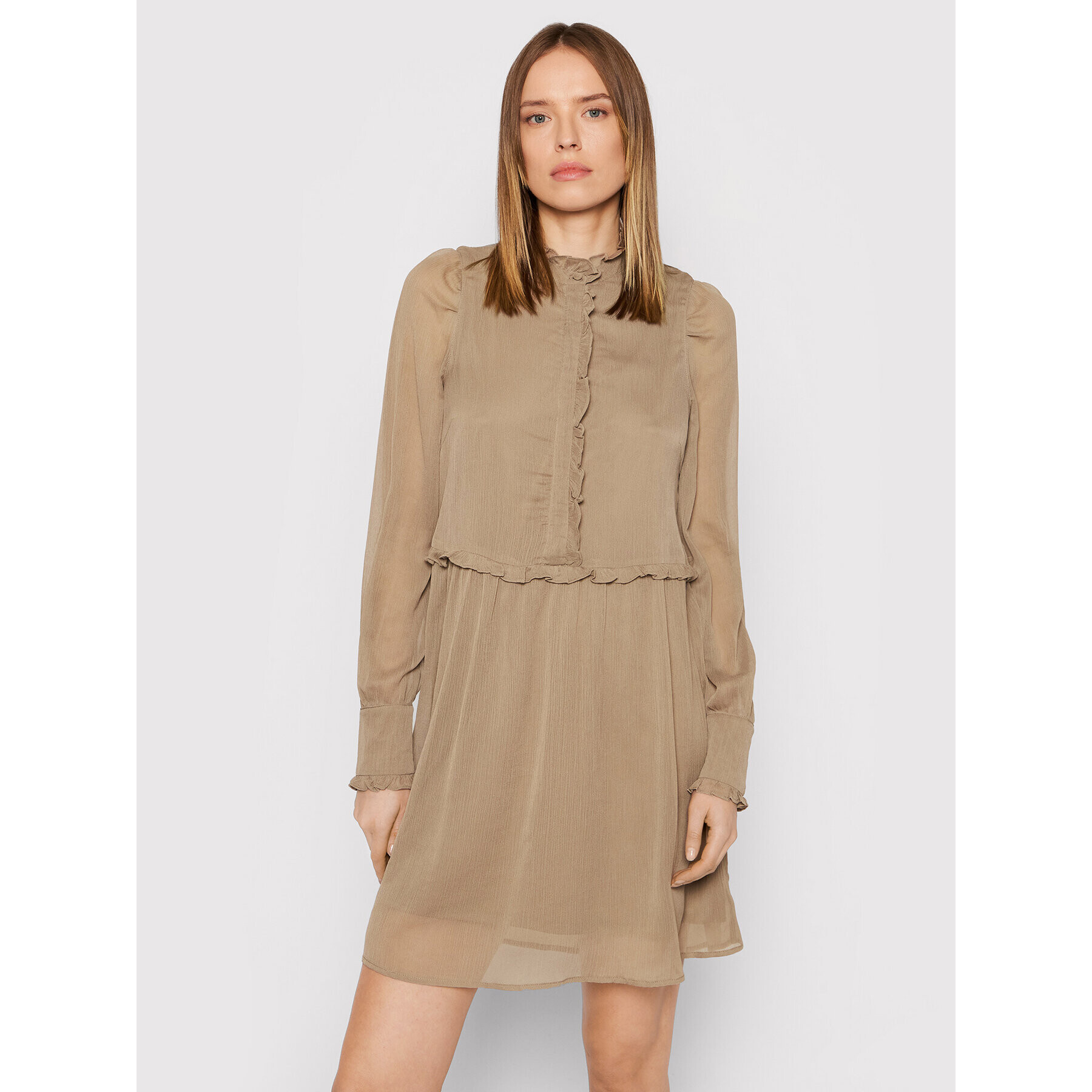 Vero Moda Ежедневна рокля Dee 10258167 Кафяв Regular Fit - Pepit.bg