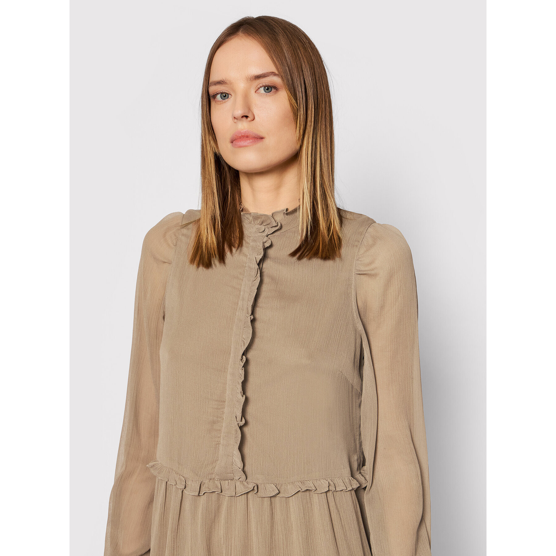 Vero Moda Ежедневна рокля Dee 10258167 Кафяв Regular Fit - Pepit.bg