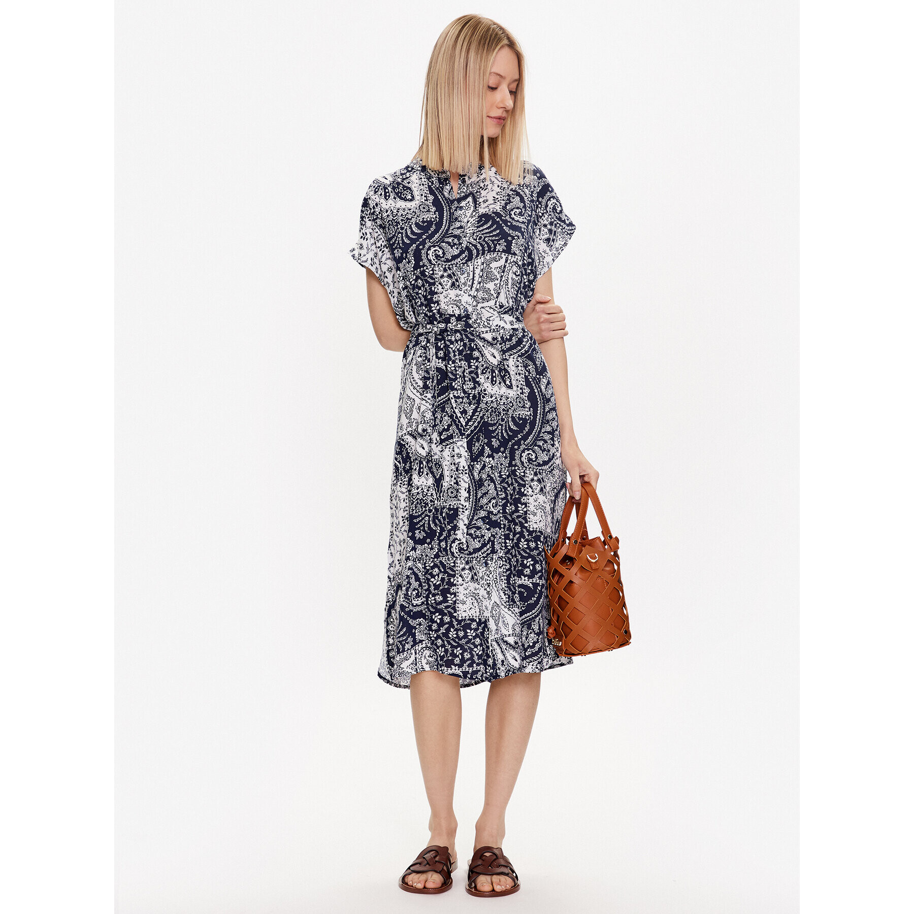 Vero Moda Рокля тип риза Ebba 10288020 Тъмносин Regular Fit - Pepit.bg