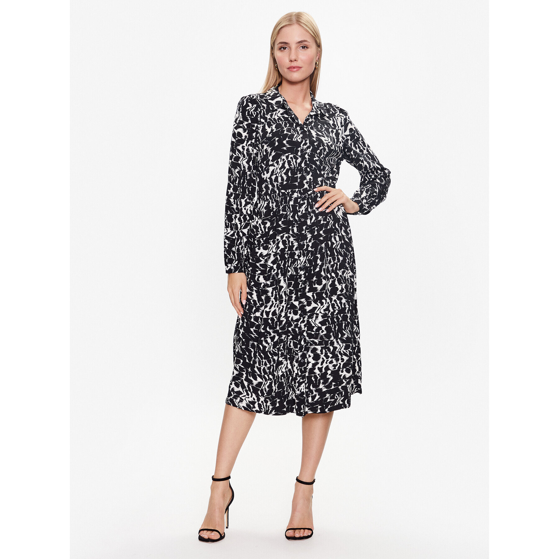 Vero Moda Рокля тип риза Rita 10282267 Черен Standard Fit - Pepit.bg