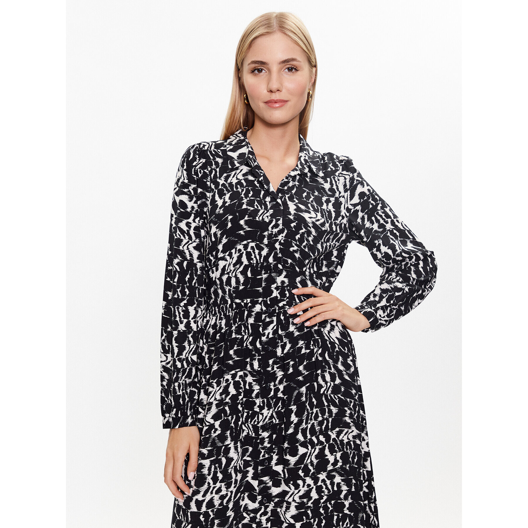 Vero Moda Рокля тип риза Rita 10282267 Черен Standard Fit - Pepit.bg