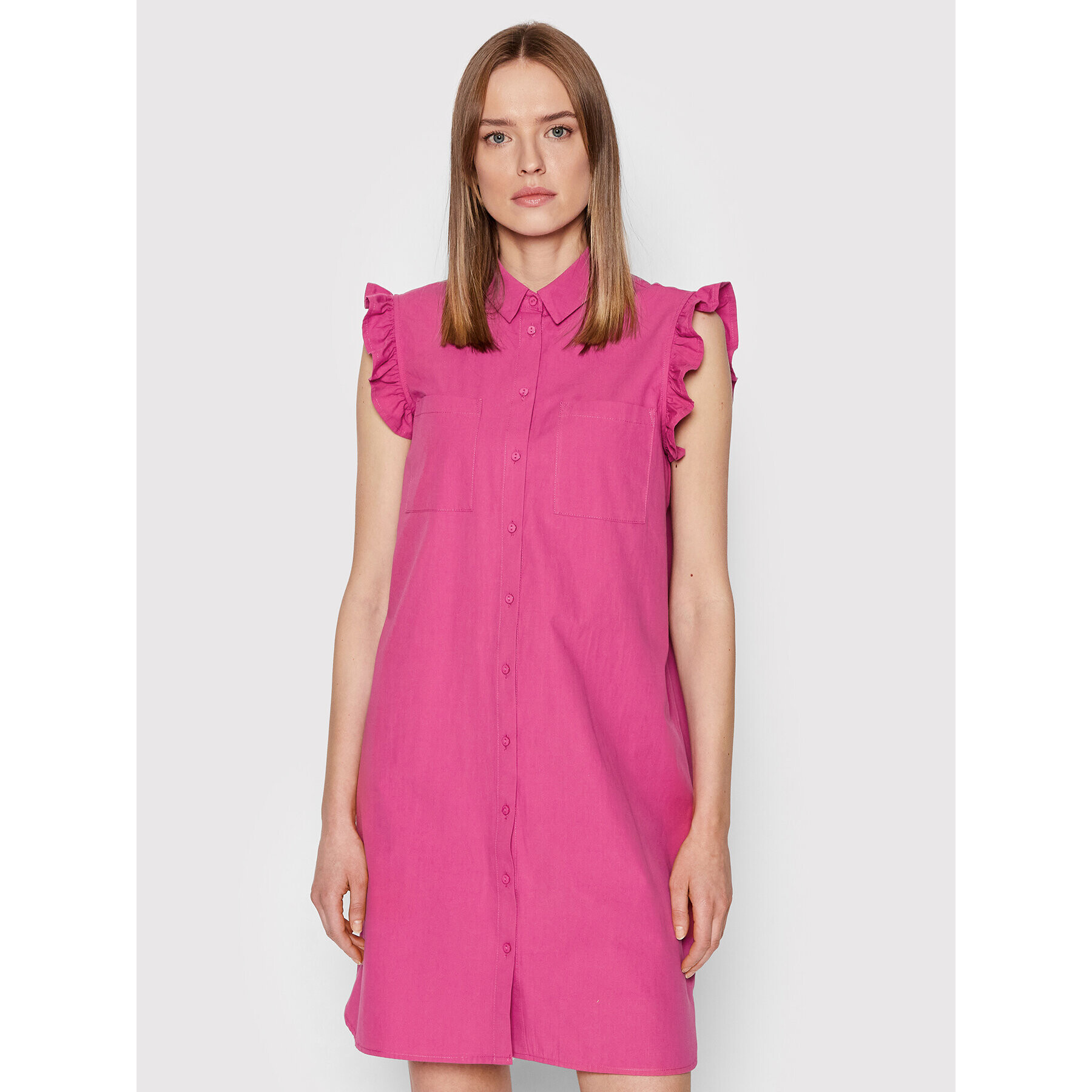 Vero Moda Рокля тип риза Signe 10265332 Розов Regular Fit - Pepit.bg