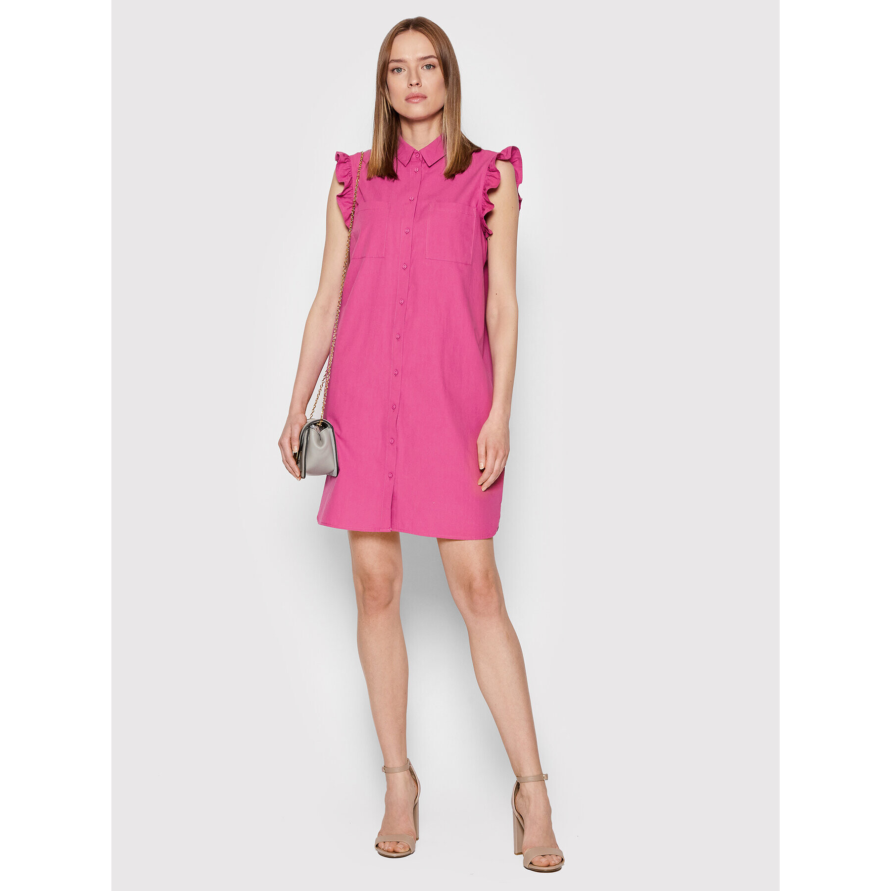 Vero Moda Рокля тип риза Signe 10265332 Розов Regular Fit - Pepit.bg