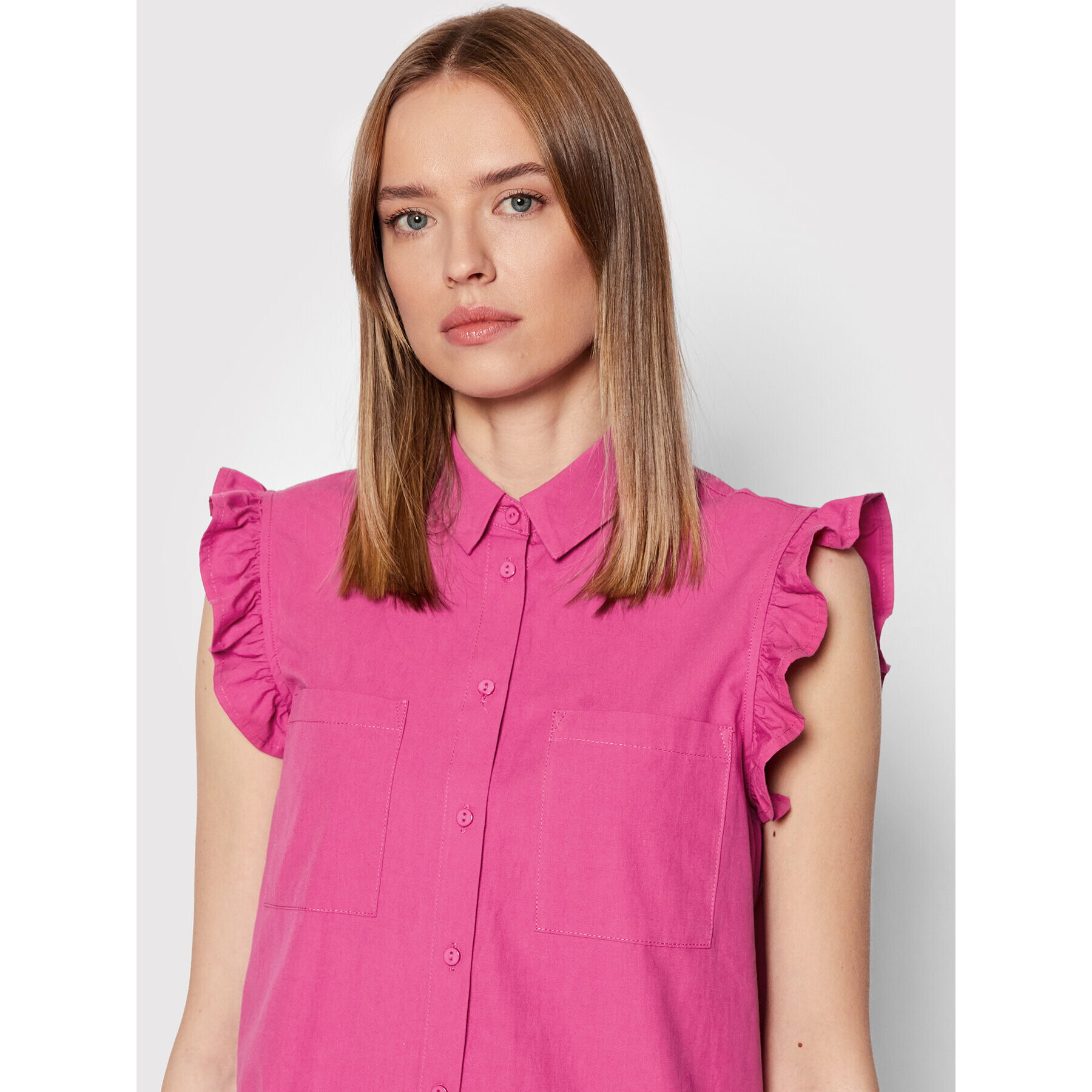 Vero Moda Рокля тип риза Signe 10265332 Розов Regular Fit - Pepit.bg