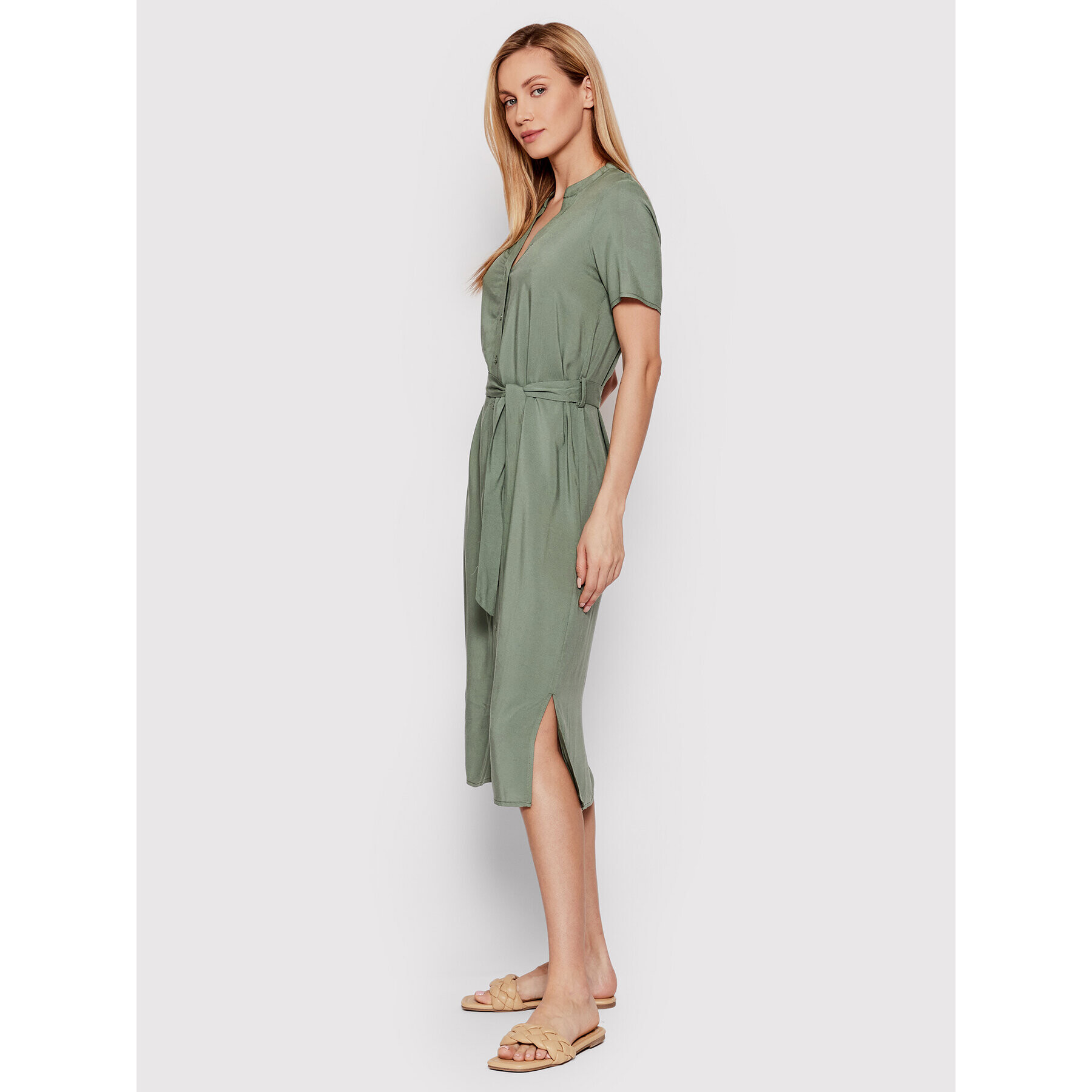 Vero Moda Рокля тип риза Vica 10258464 Зелен Regular Fit - Pepit.bg