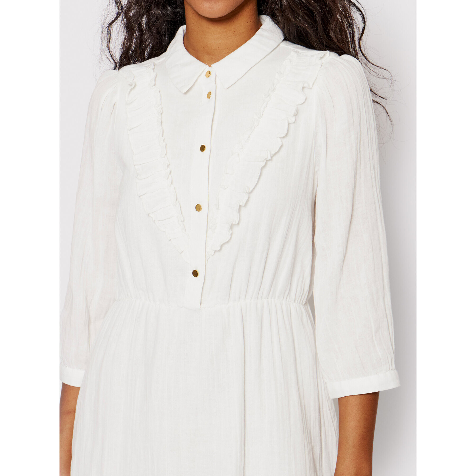 Vero Moda Рокля тип риза Prilla 10265202 Бял Regular Fit - Pepit.bg