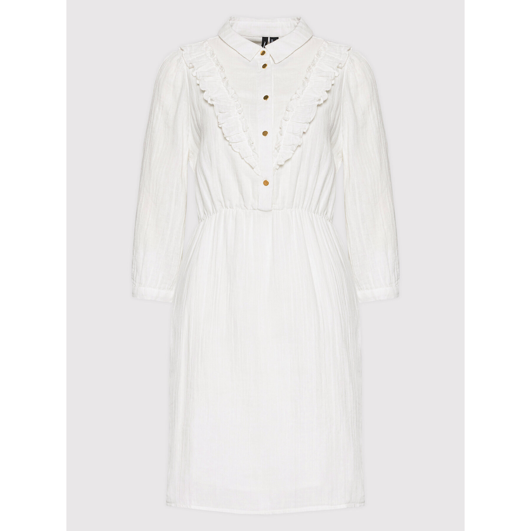 Vero Moda Рокля тип риза Prilla 10265202 Бял Regular Fit - Pepit.bg