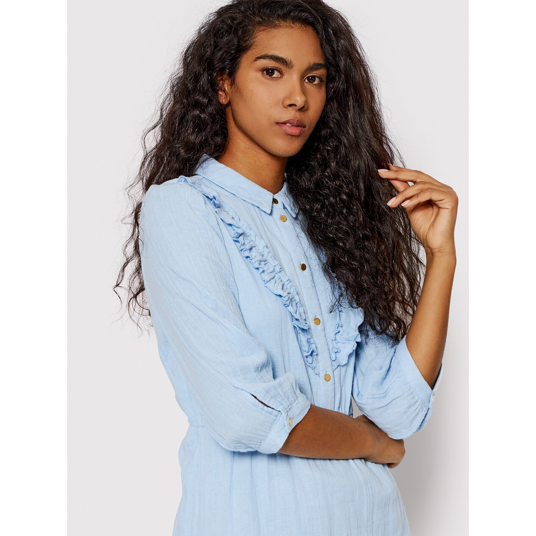 Vero Moda Рокля тип риза Prilla 10265202 Син Regular Fit - Pepit.bg