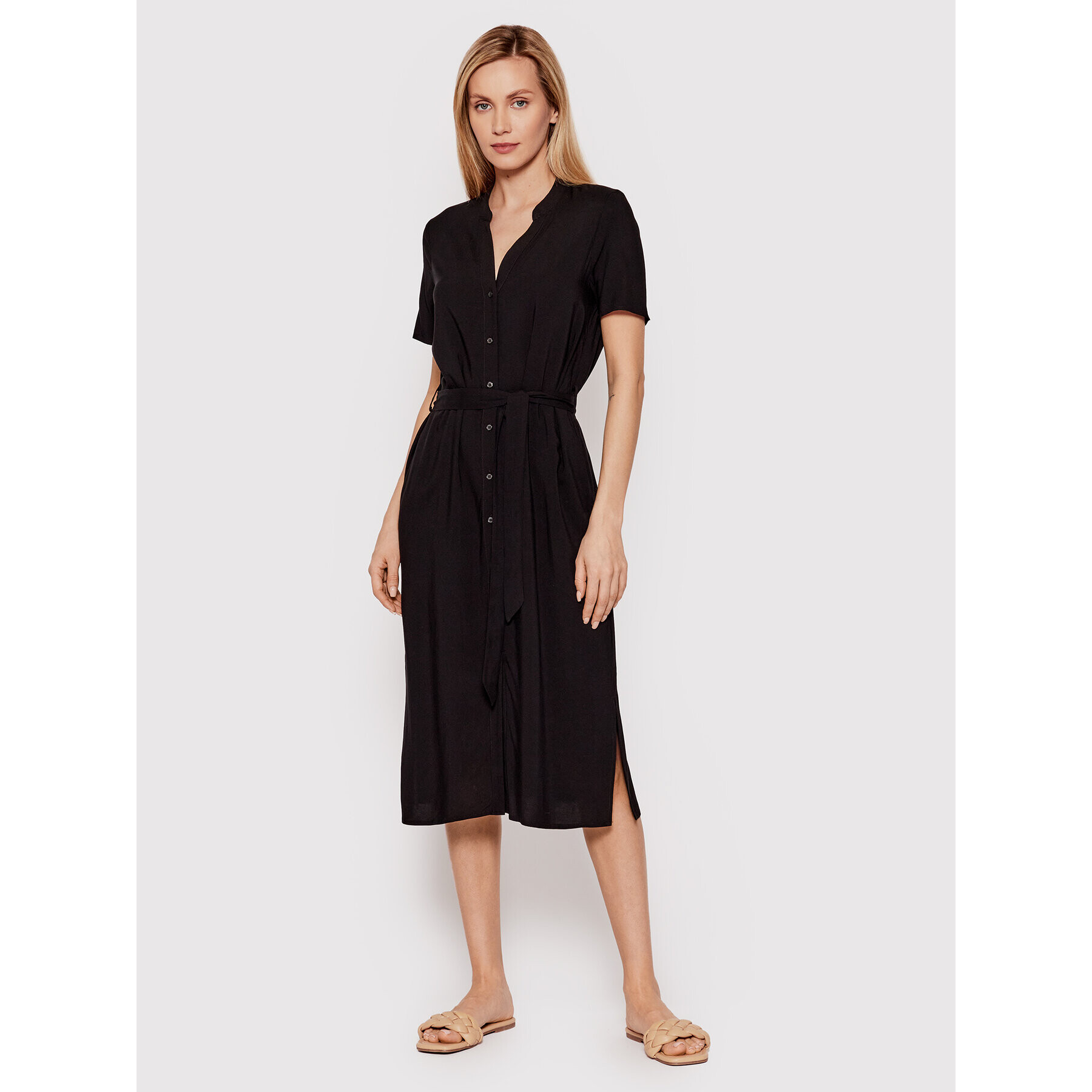 Vero Moda Рокля тип риза Vica 10258464 Черен Regular Fit - Pepit.bg