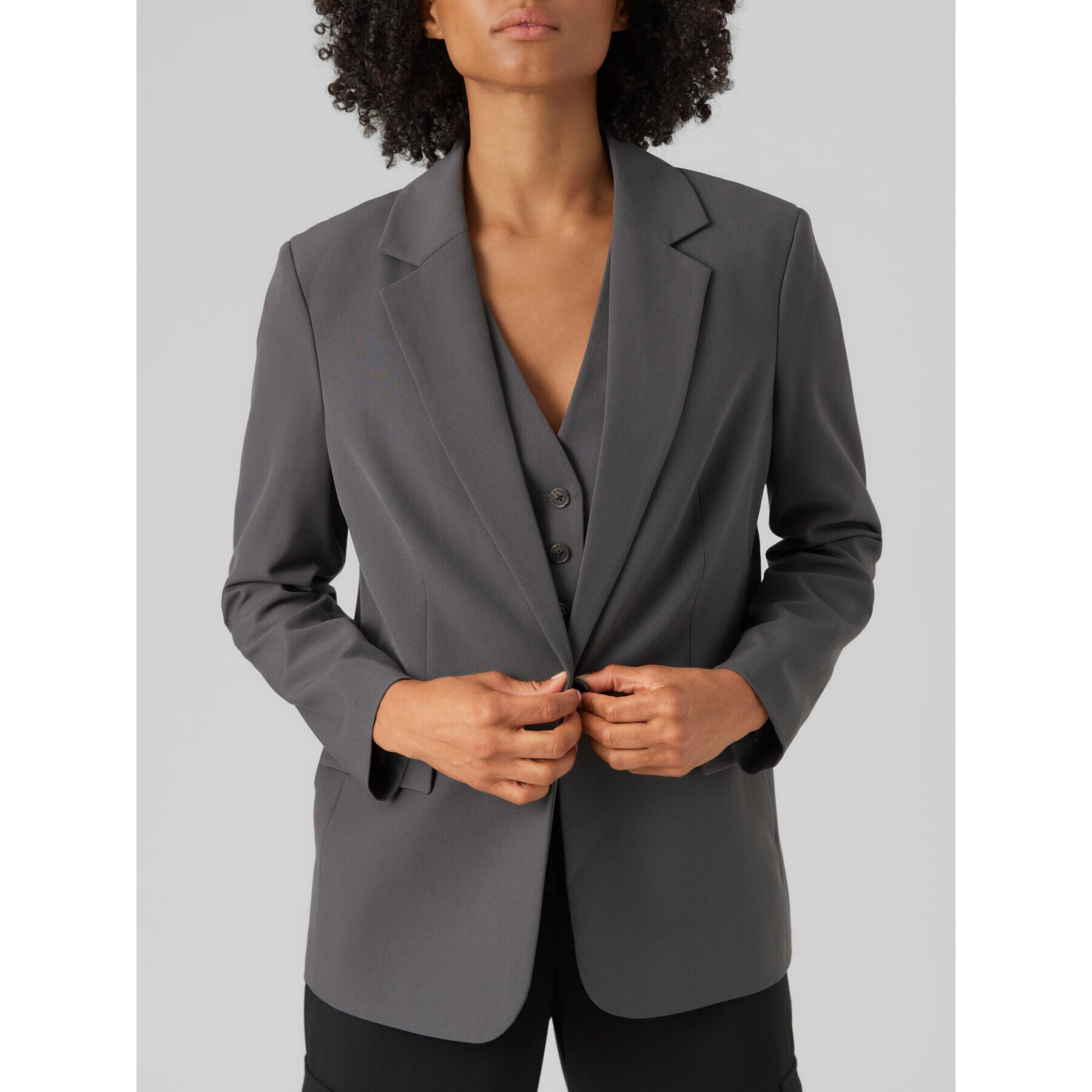 Vero Moda Сако 10282655 Сив Loose Fit - Pepit.bg
