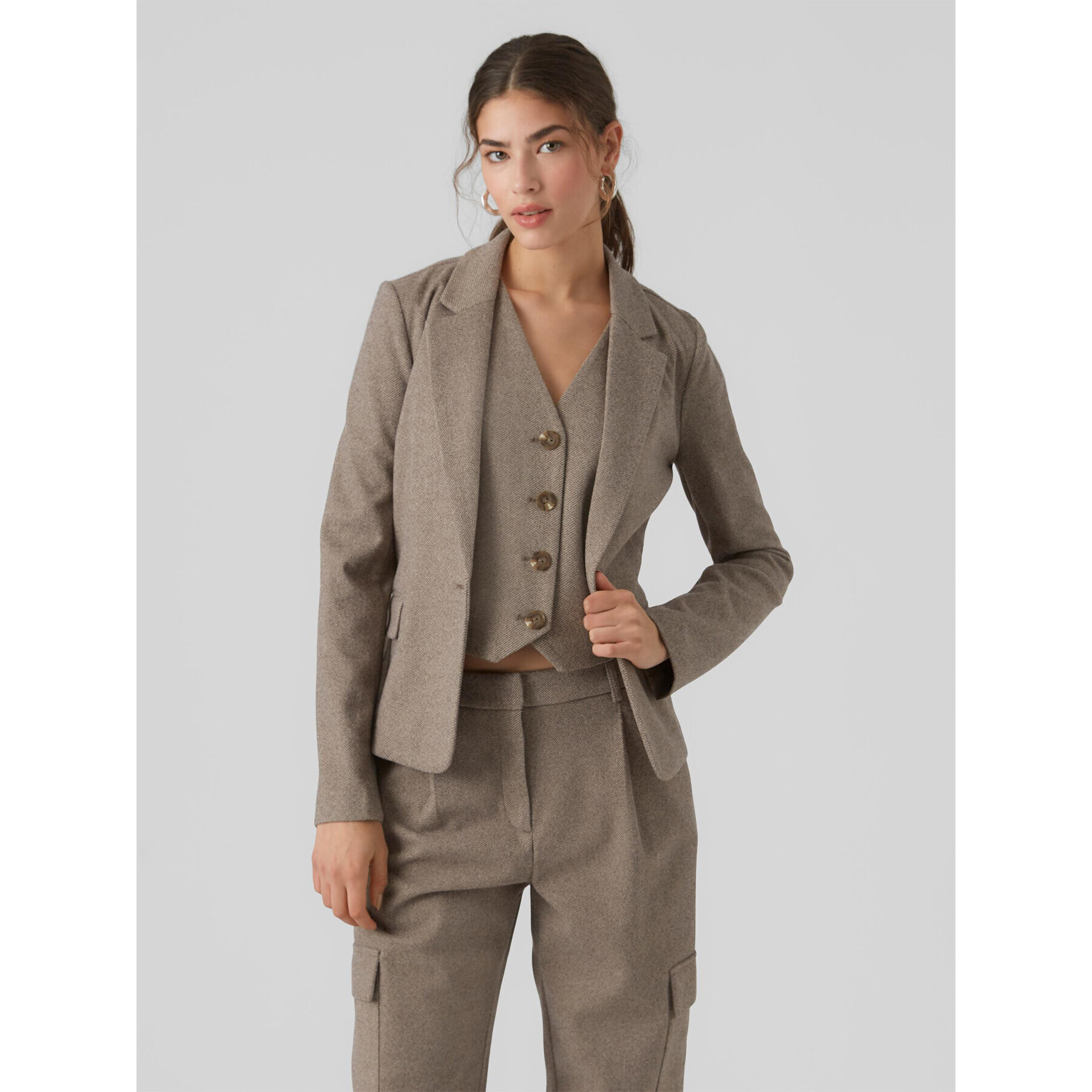 Vero Moda Сако 10300551 Сив Slim Fit - Pepit.bg
