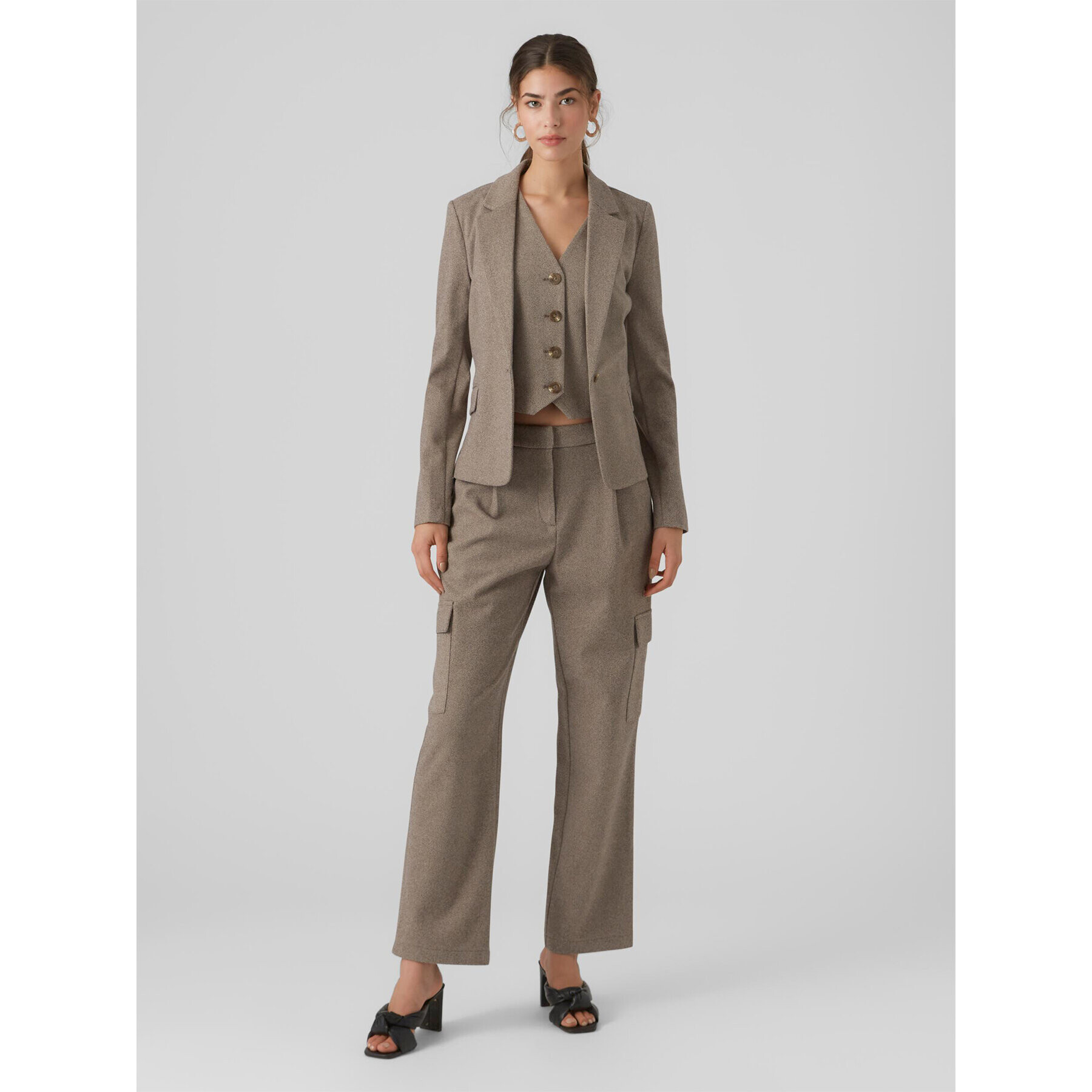 Vero Moda Сако 10300551 Сив Slim Fit - Pepit.bg