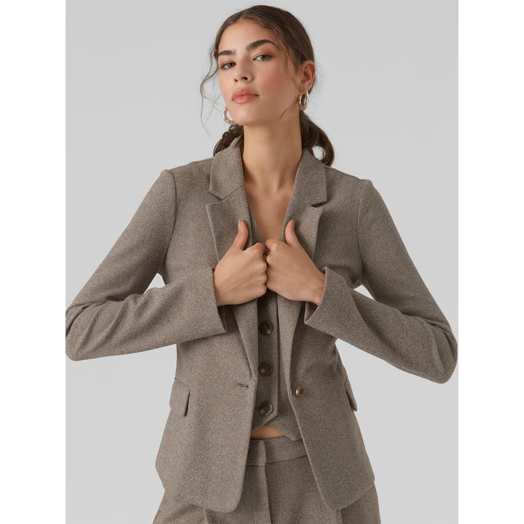 Vero Moda Сако 10300551 Сив Slim Fit - Pepit.bg
