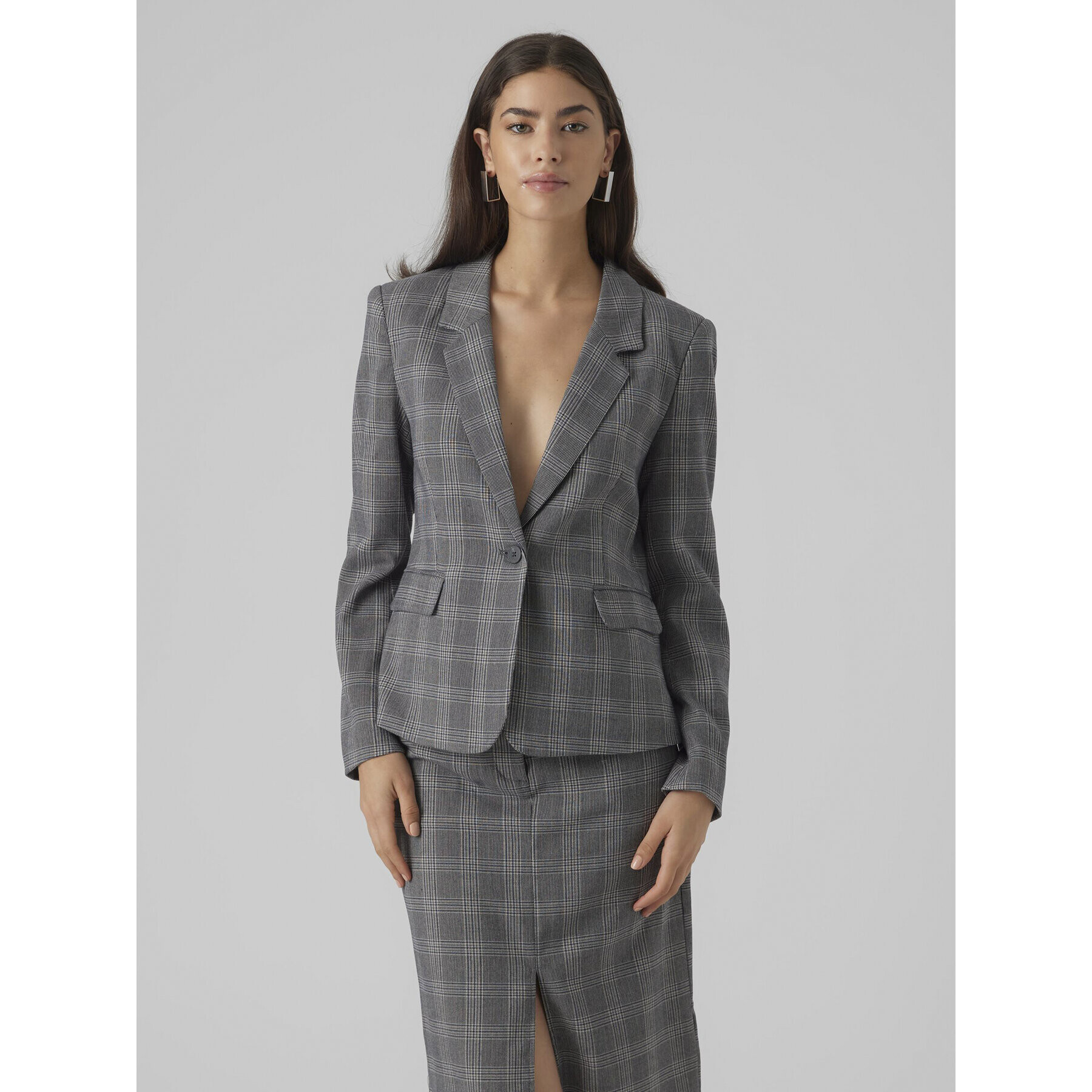 Vero Moda Сако Malin 10299895 Сив Slim Fit - Pepit.bg