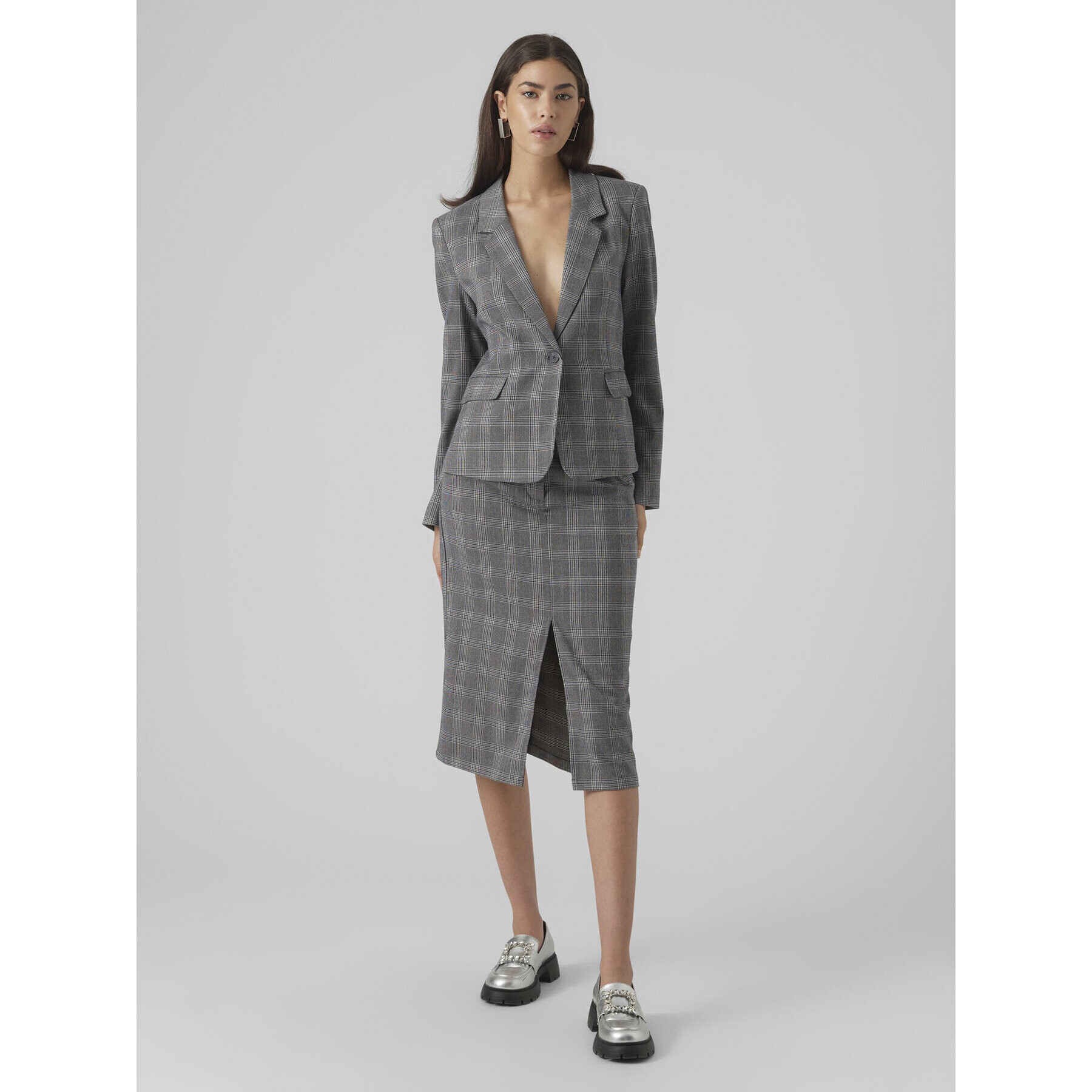 Vero Moda Сако Malin 10299895 Сив Slim Fit - Pepit.bg
