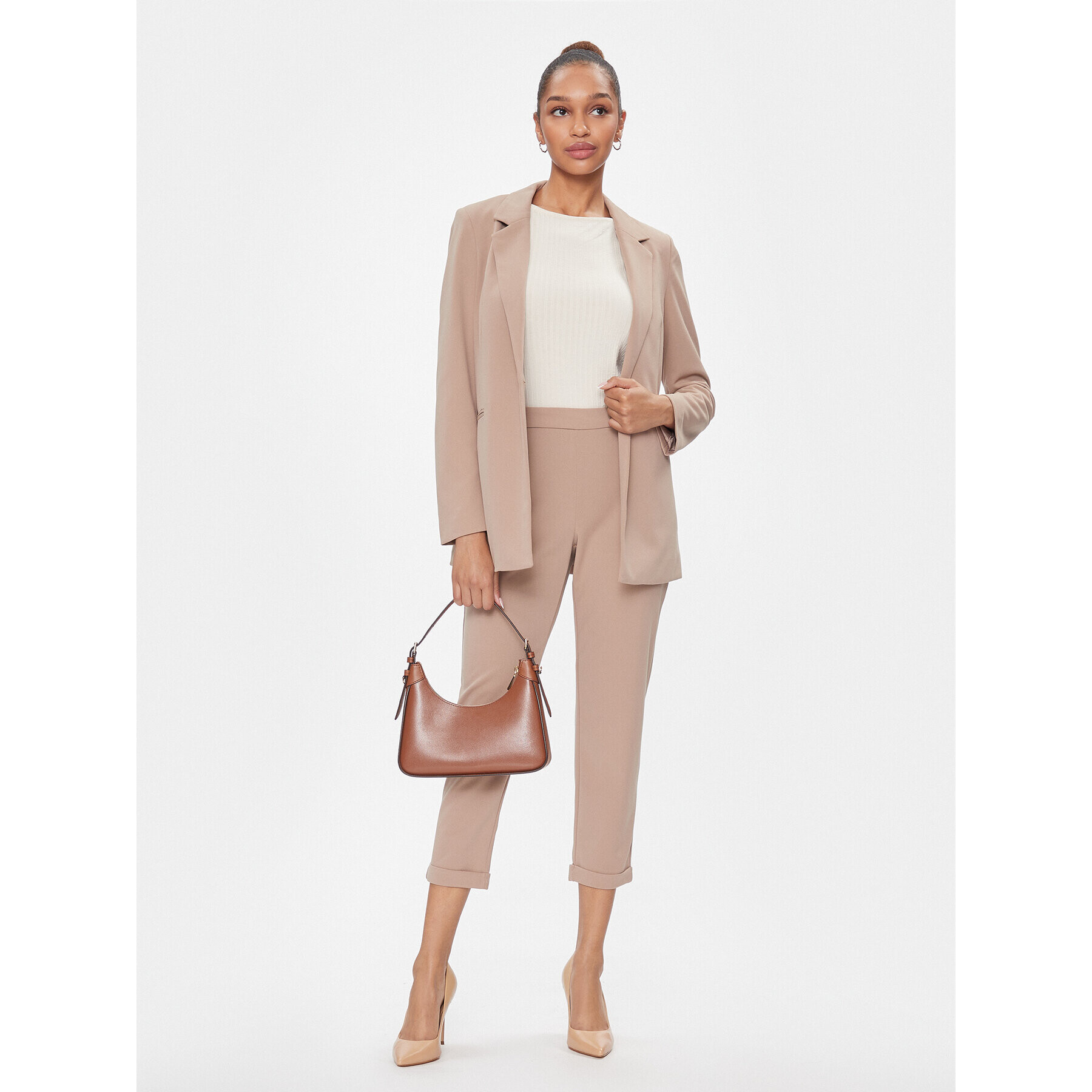 Vero Moda Сако Sara 10299864 Бежов Slim Fit - Pepit.bg