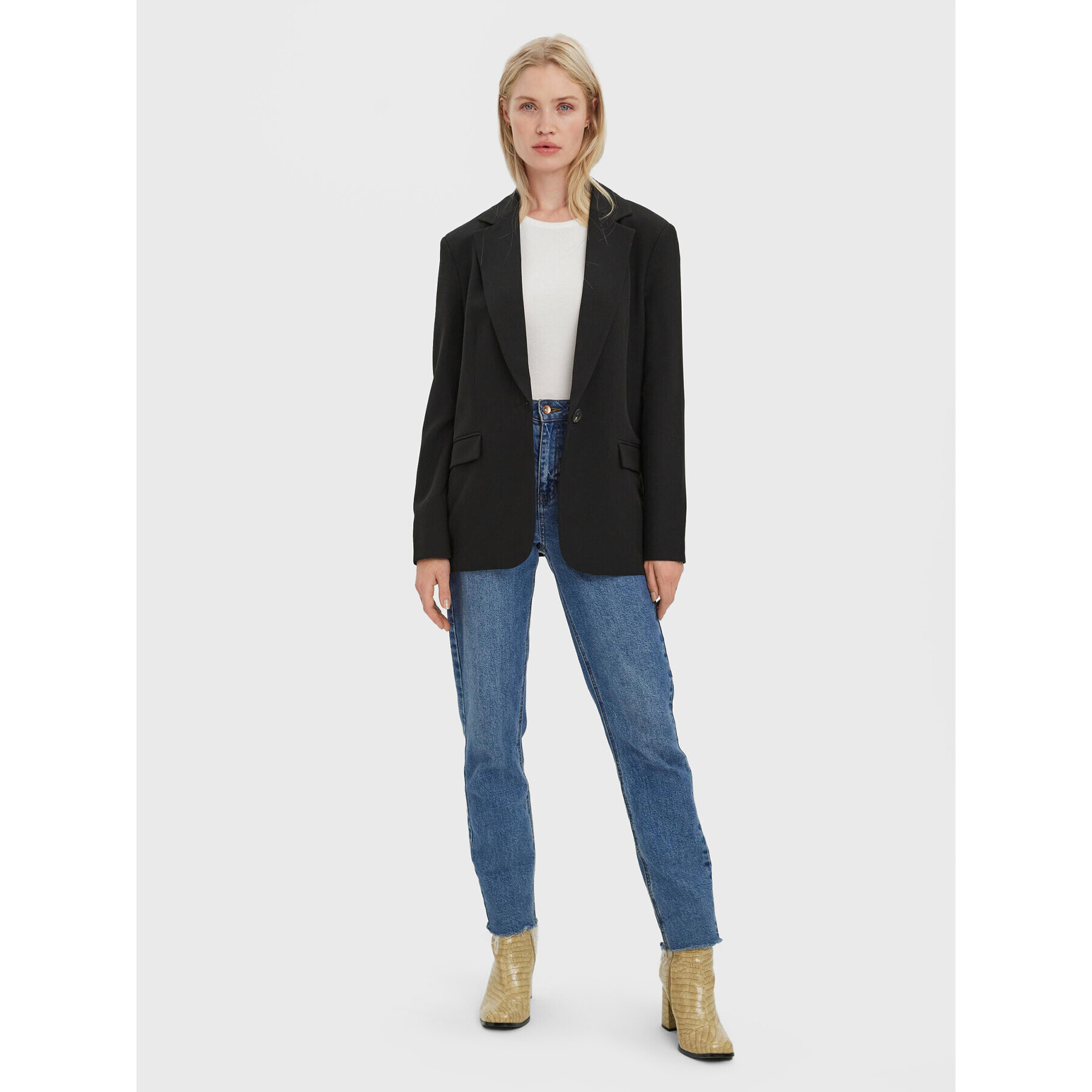 Vero Moda Сако Troianthea 10282655 Черен Oversize - Pepit.bg