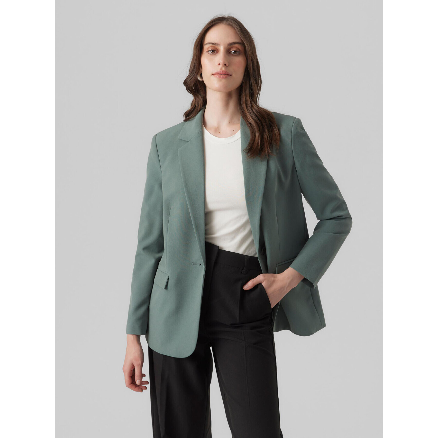 Vero Moda Сако Troianthea 10282655 Зелен Loose Fit - Pepit.bg