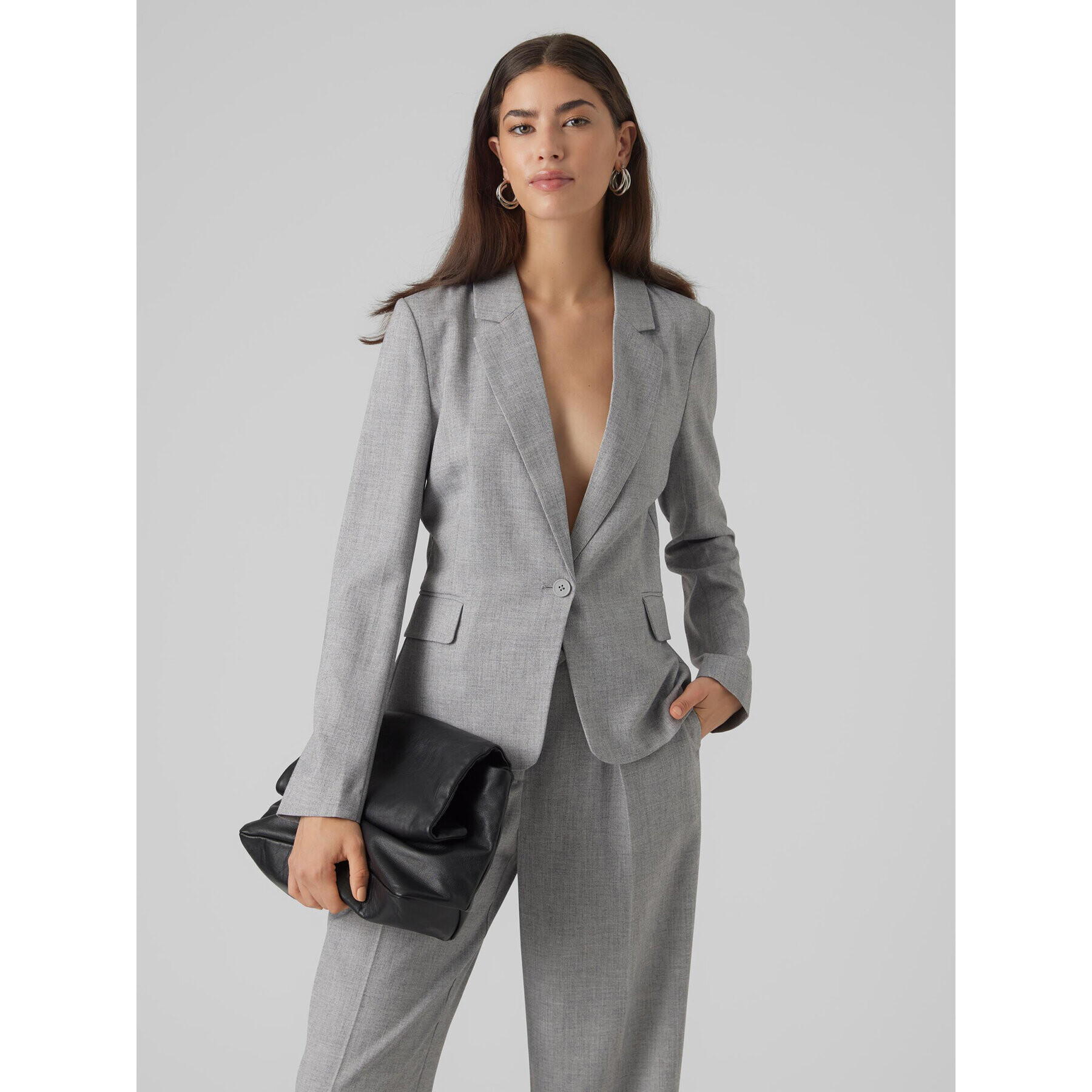 Vero Moda Сако Yolanda 10301257 Сив Slim Fit - Pepit.bg