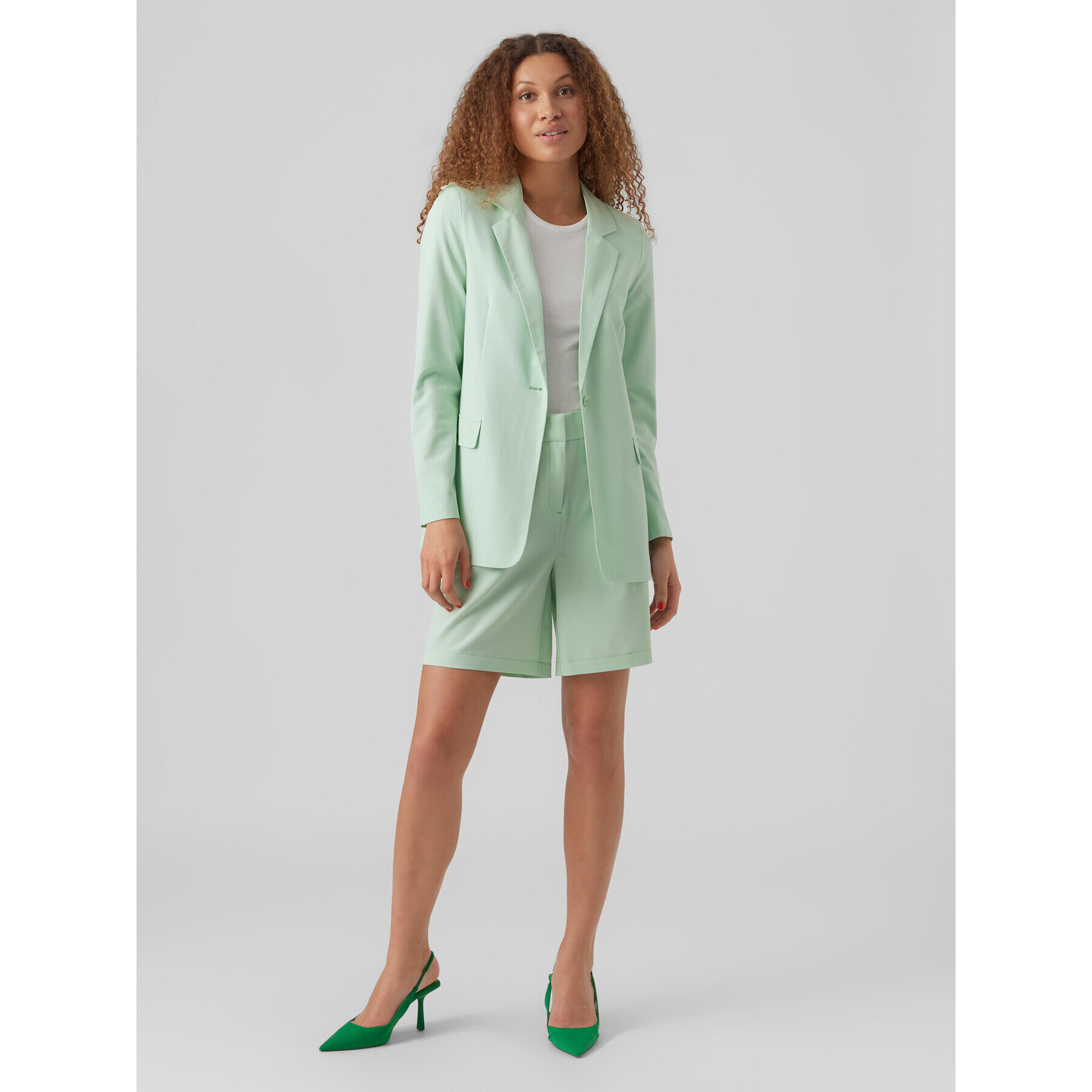 Vero Moda Сако Zelda 10259211 Зелен Loose Fit - Pepit.bg