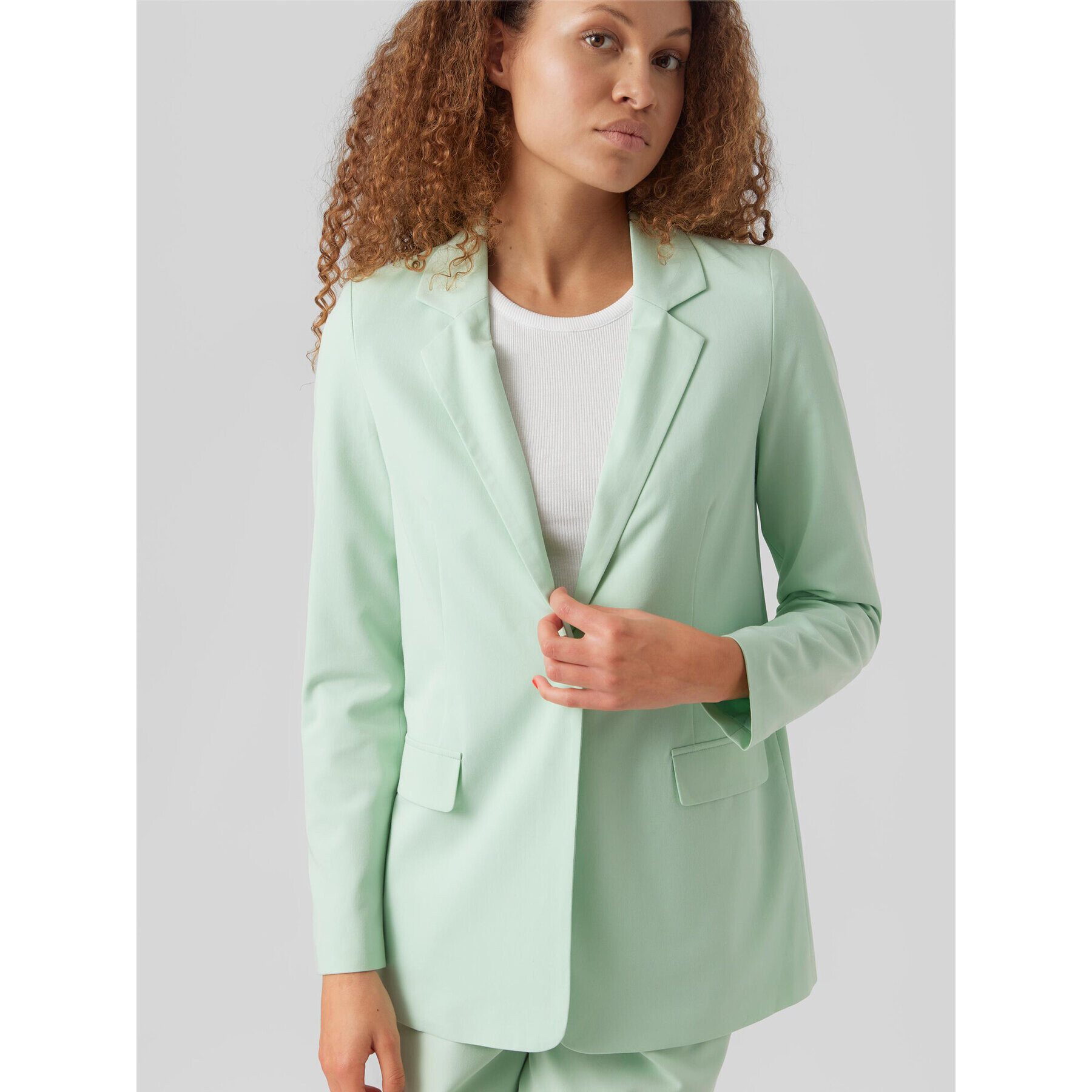 Vero Moda Сако Zelda 10259211 Зелен Loose Fit - Pepit.bg