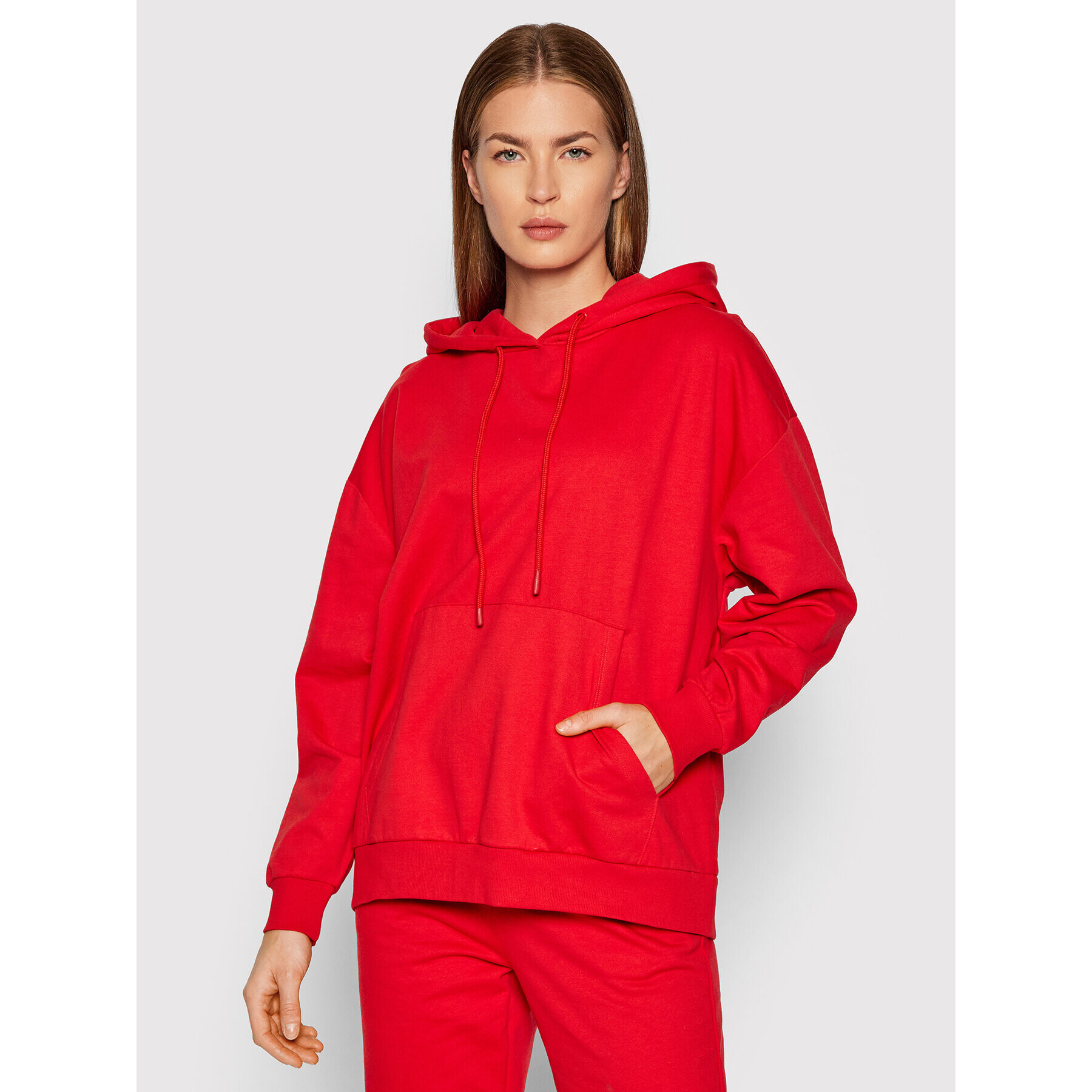 Vero Moda Суитшърт Darcy 10251951 Червен Oversize - Pepit.bg