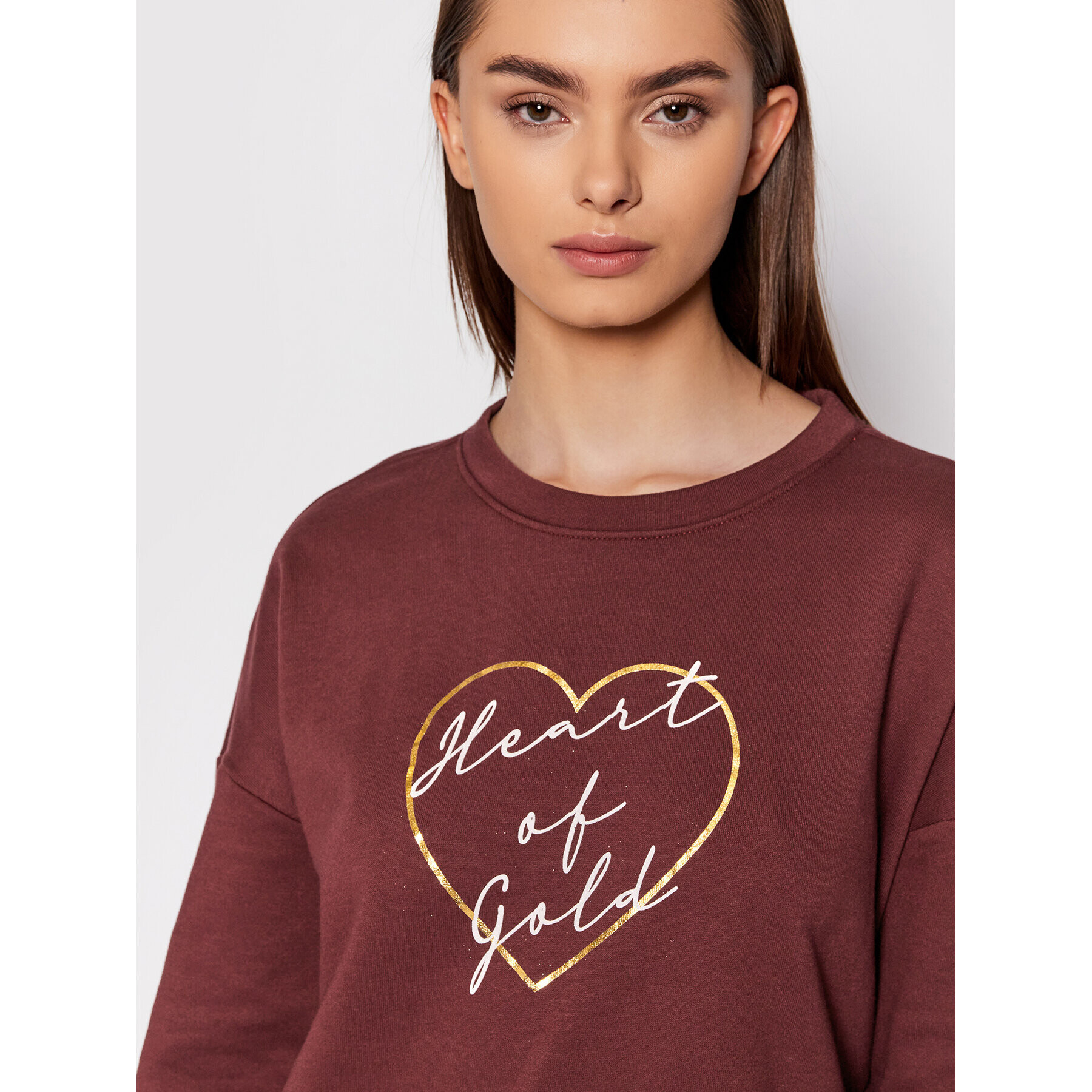 Vero Moda Суитшърт Heart 10262914 Бордо Regular Fit - Pepit.bg