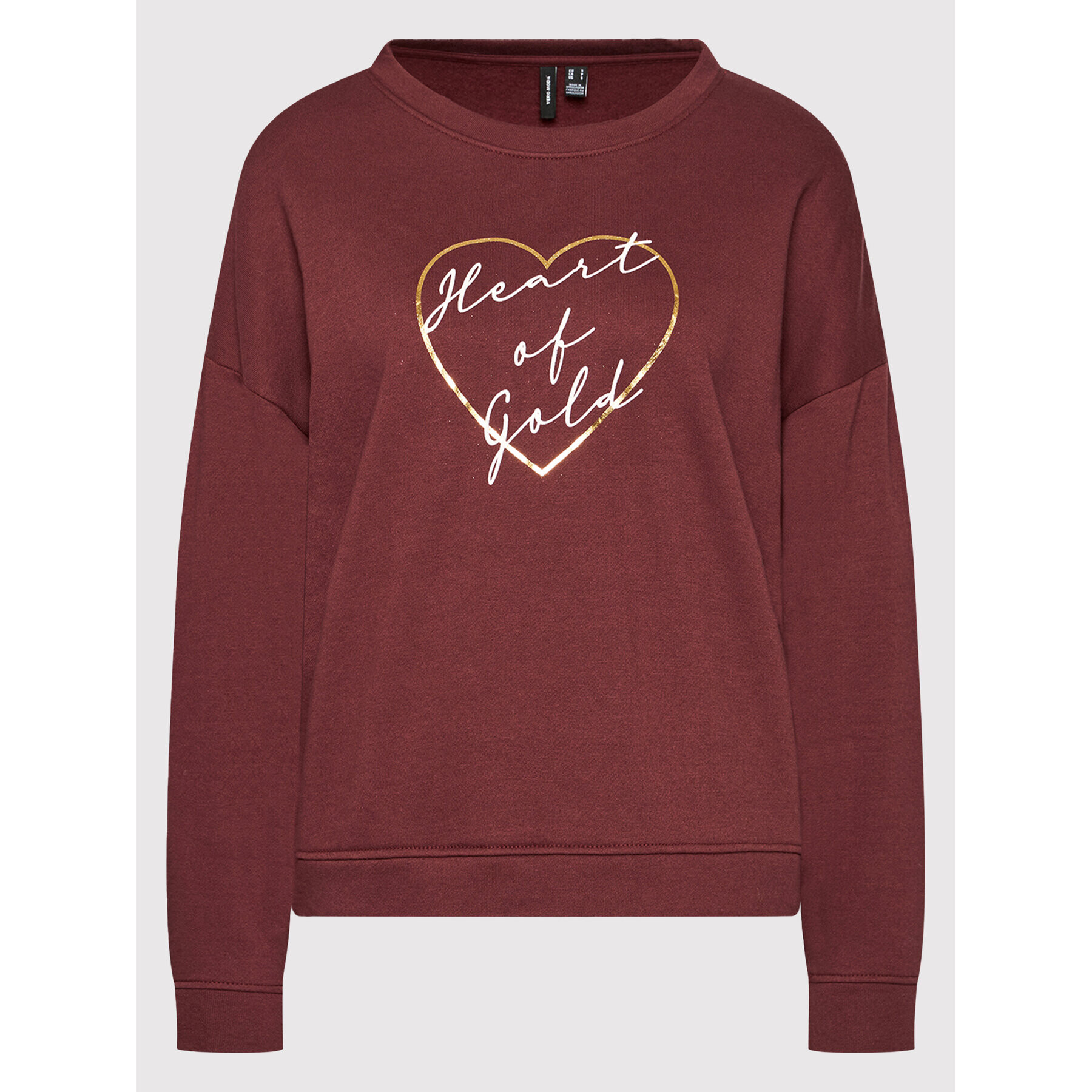 Vero Moda Суитшърт Heart 10262914 Бордо Regular Fit - Pepit.bg