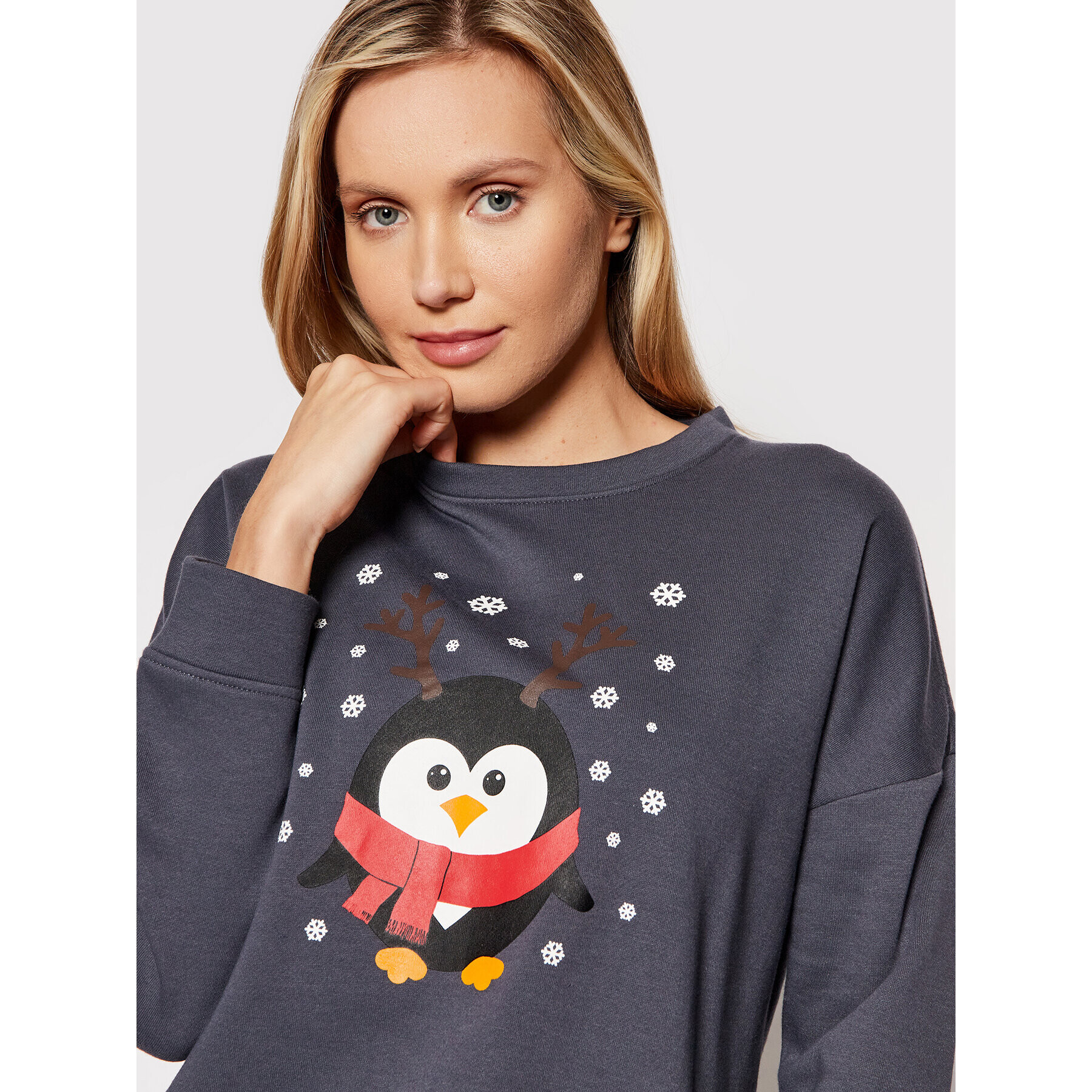 Vero Moda Суитшърт Penguin 10262928 Сив Regular Fit - Pepit.bg