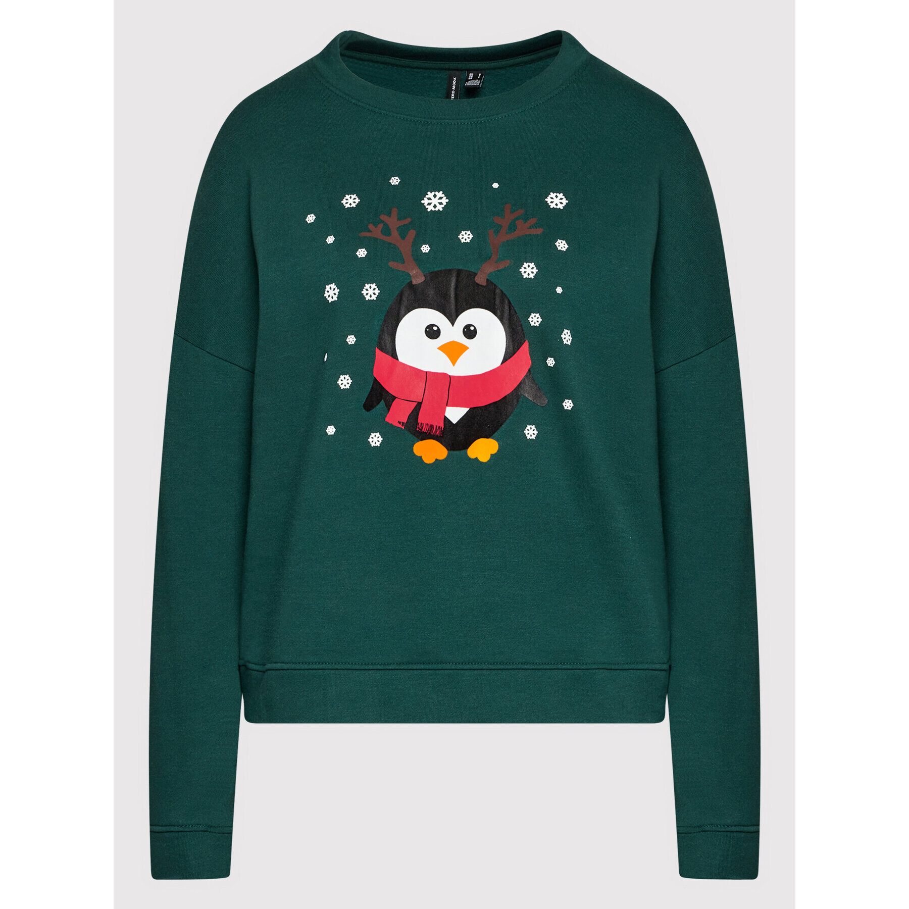 Vero Moda Суитшърт Penguin 10262928 Зелен Regular Fit - Pepit.bg