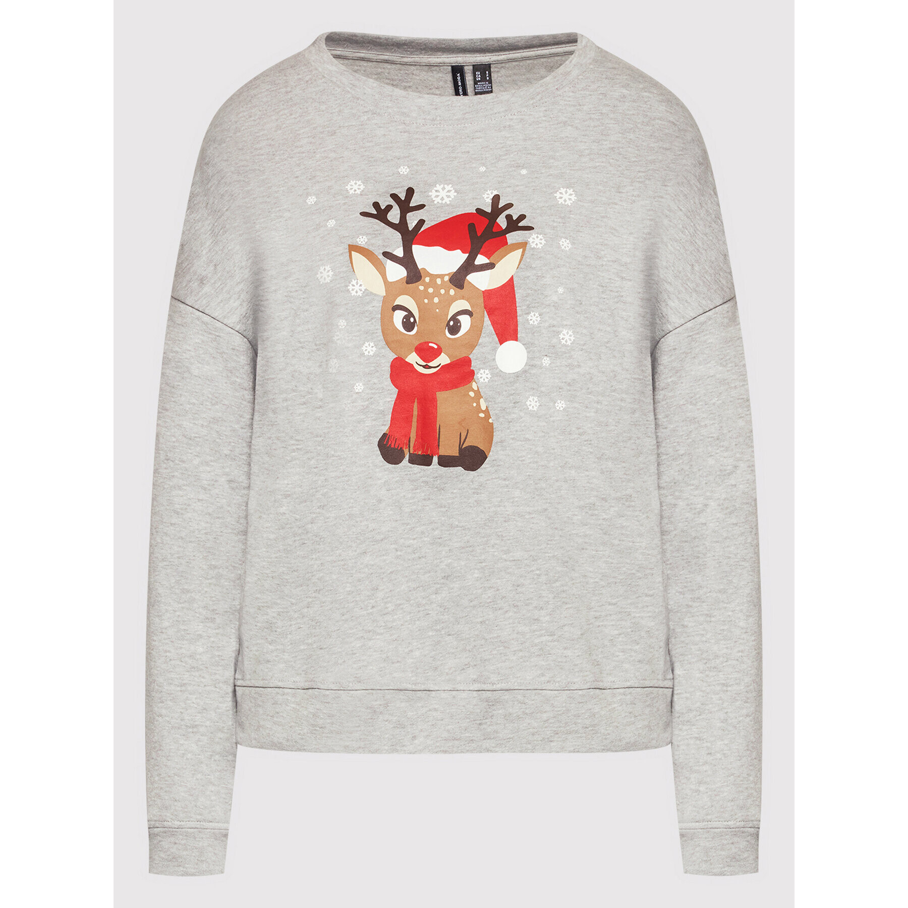 Vero Moda Суитшърт Reindeer 10262925 Сив Relaxed Fit - Pepit.bg