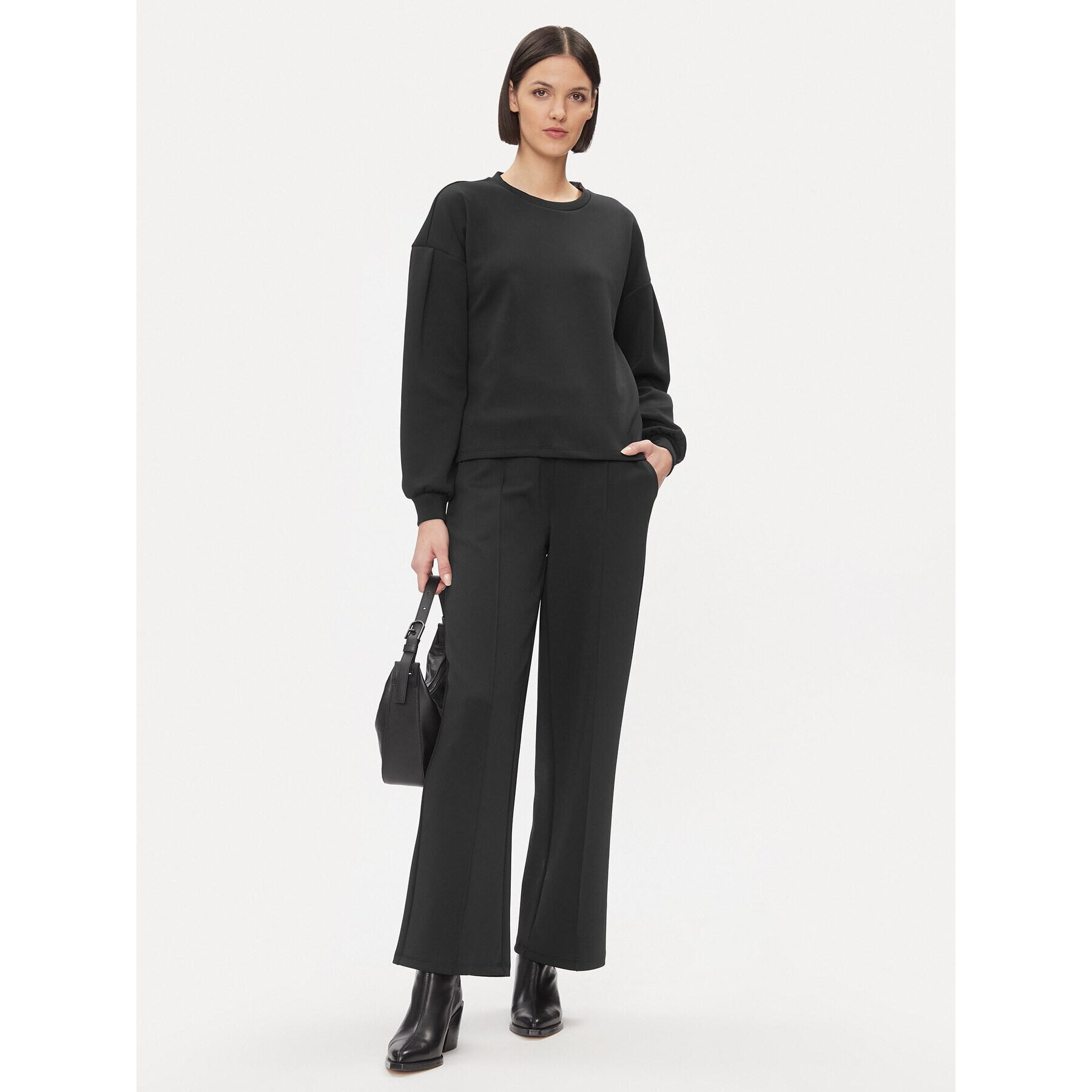 Vero Moda Текстилни панталони 10296830 Черен Relaxed Fit - Pepit.bg