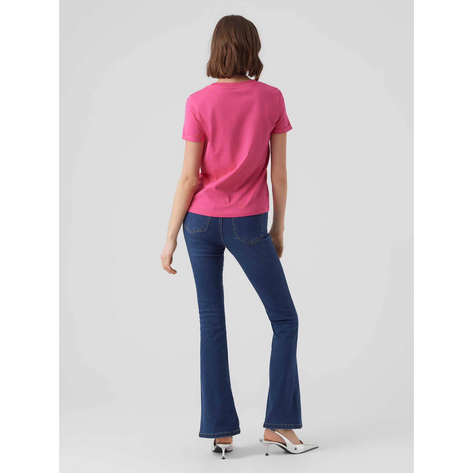 Vero Moda Тишърт Paula 10243889 Розов Regular Fit - Pepit.bg