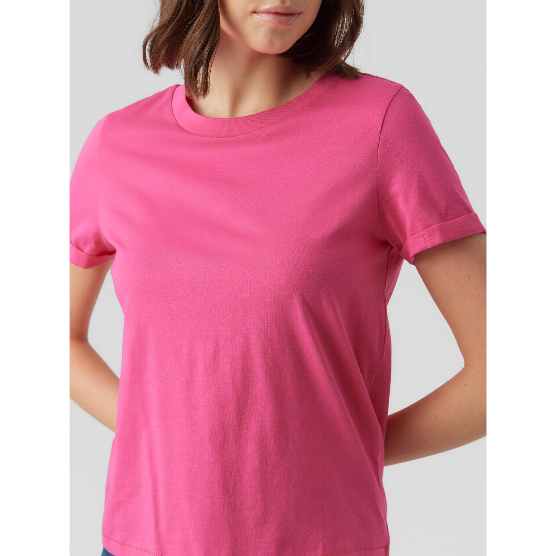 Vero Moda Тишърт Paula 10243889 Розов Regular Fit - Pepit.bg