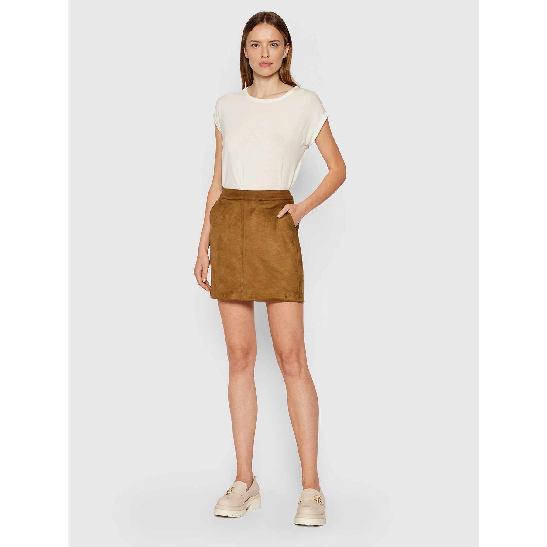 Vero Moda Тишърт Ava 10187159 Бял Relaxed Fit - Pepit.bg