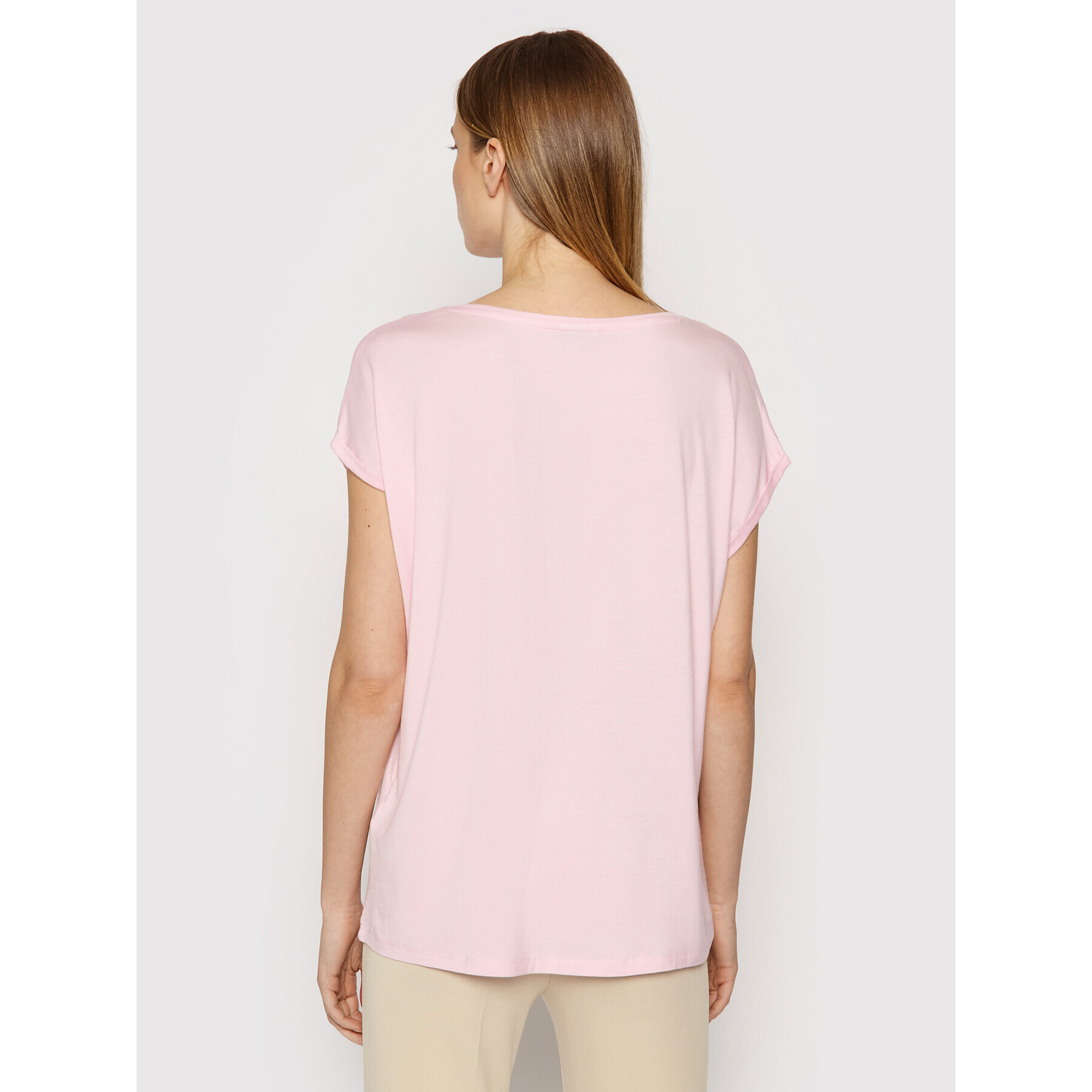 Vero Moda Тишърт Ava 10187159 Розов Relaxed Fit - Pepit.bg