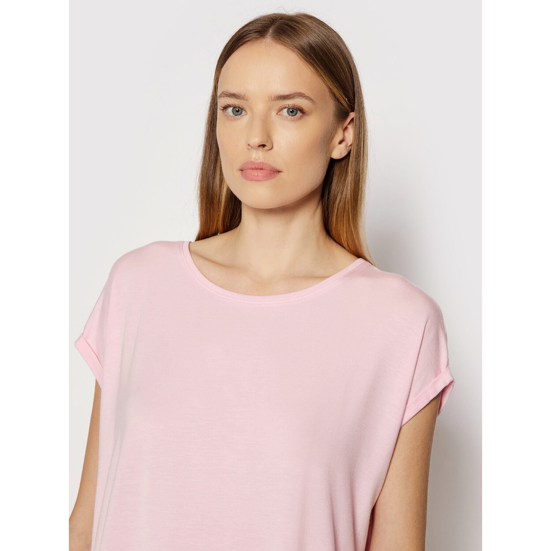 Vero Moda Тишърт Ava 10187159 Розов Relaxed Fit - Pepit.bg