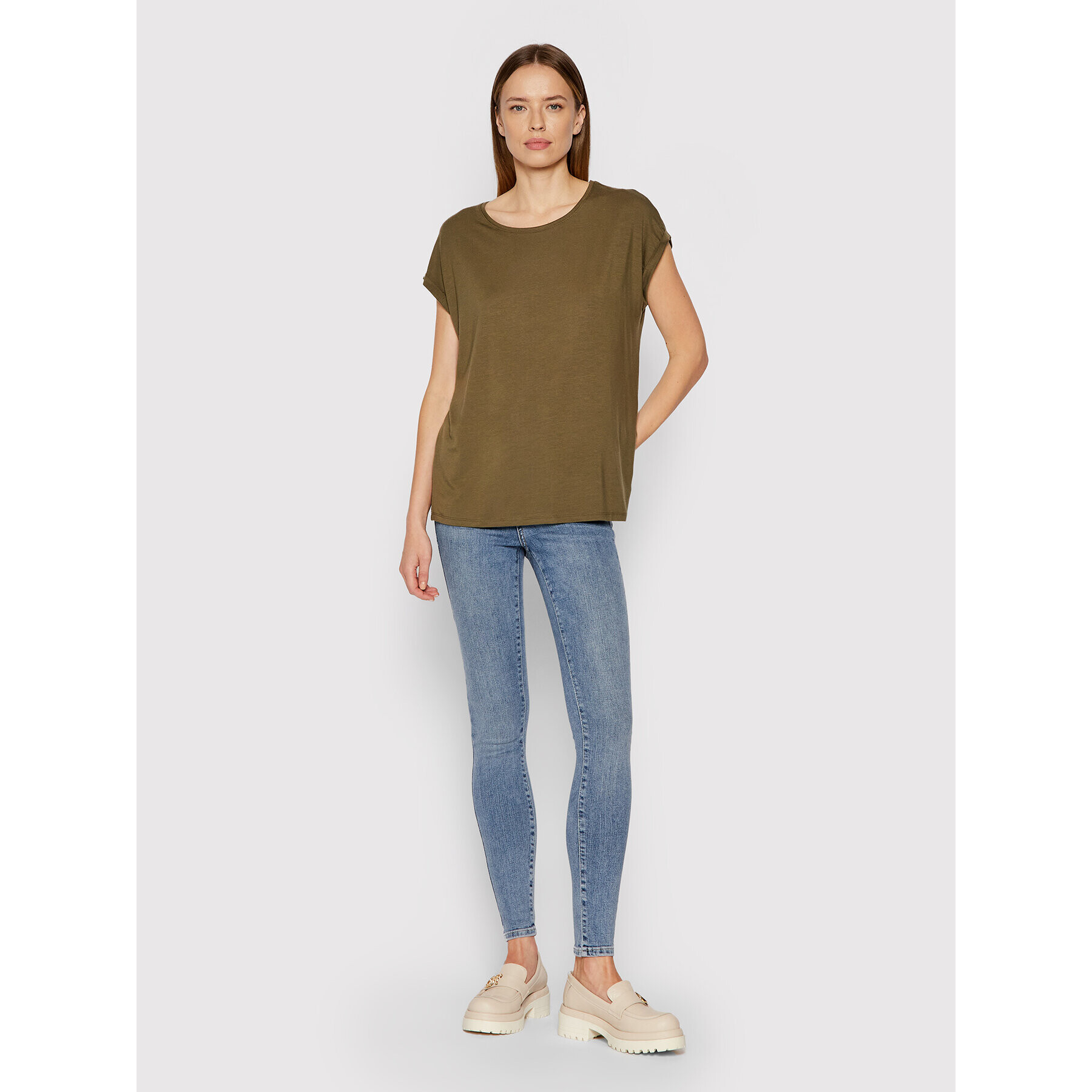 Vero Moda Тишърт Ava 10187159 Зелен Relaxed Fit - Pepit.bg