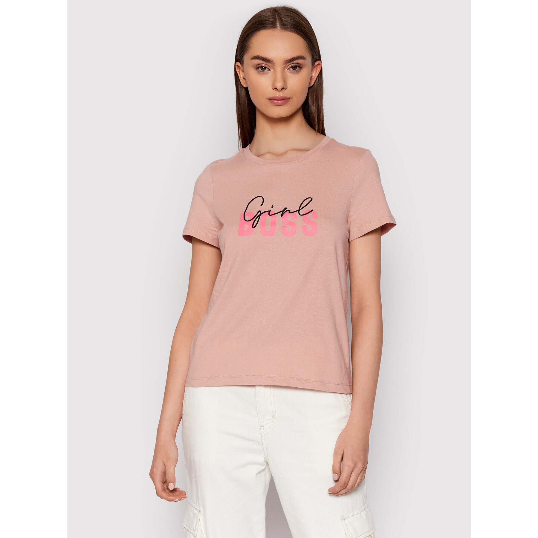 Vero Moda Тишърт Boss 10262917 Розов Regular Fit - Pepit.bg