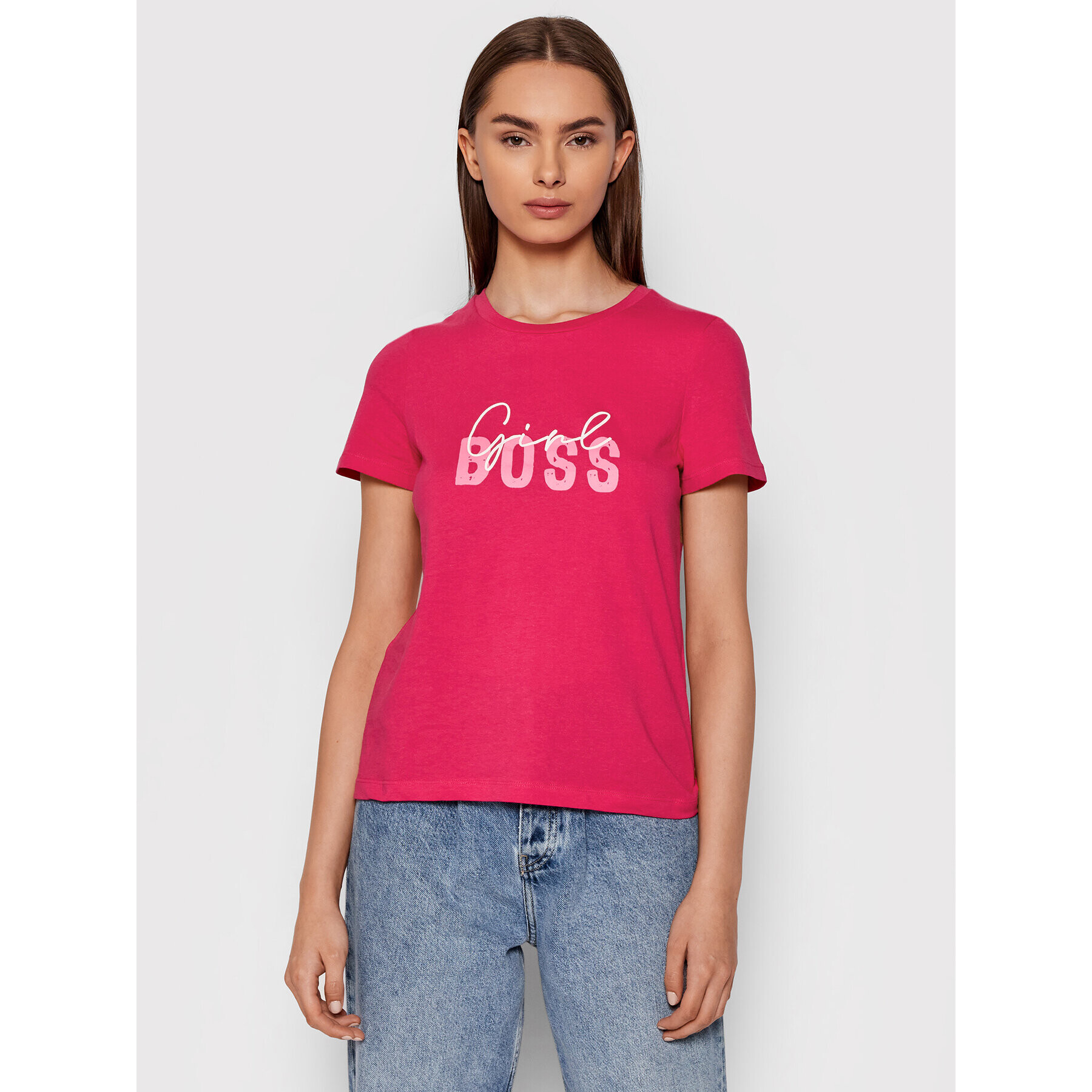 Vero Moda Тишърт Boss 10262917 Розов Regular Fit - Pepit.bg