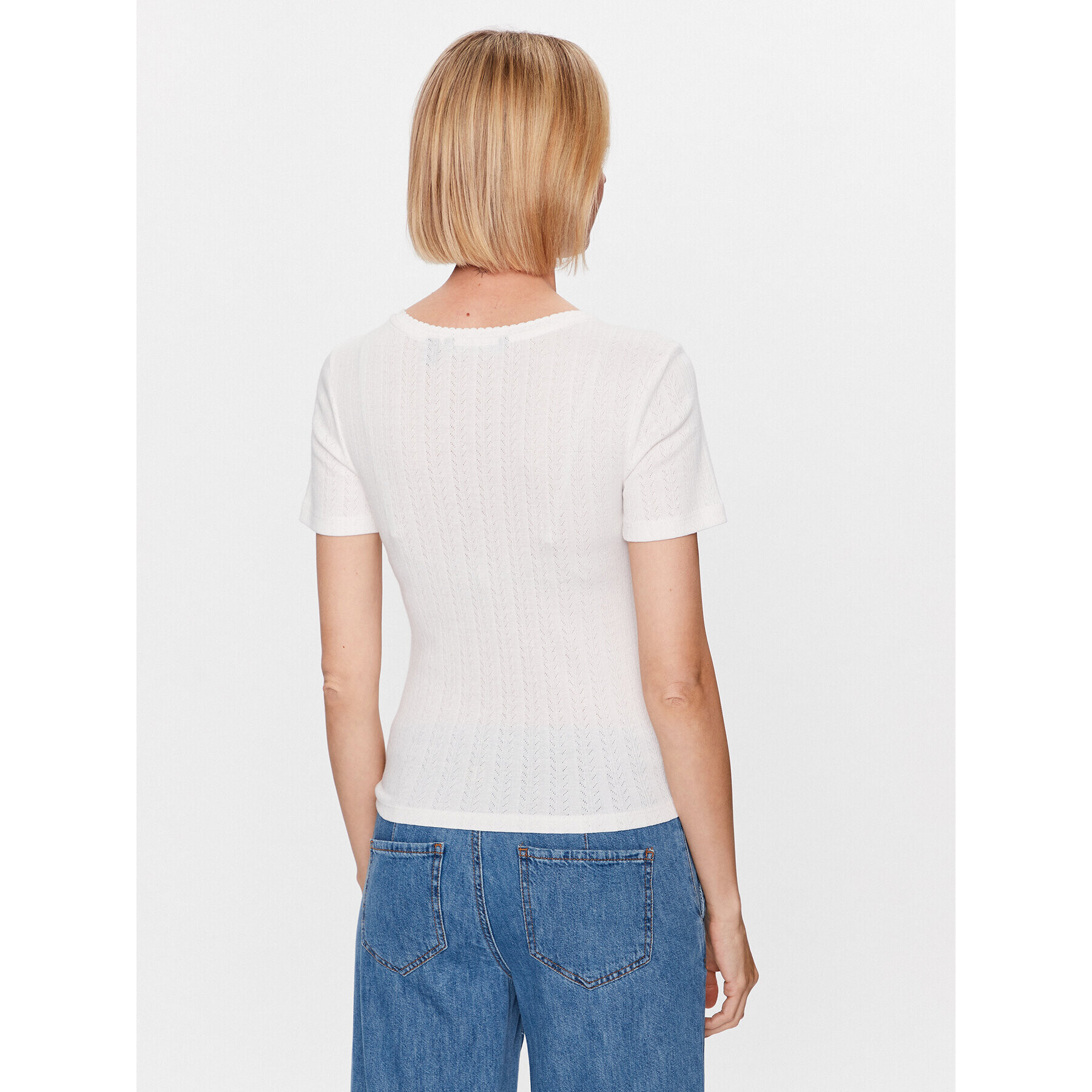Vero Moda Тишърт Casja 10286071 Бял Regular Fit - Pepit.bg