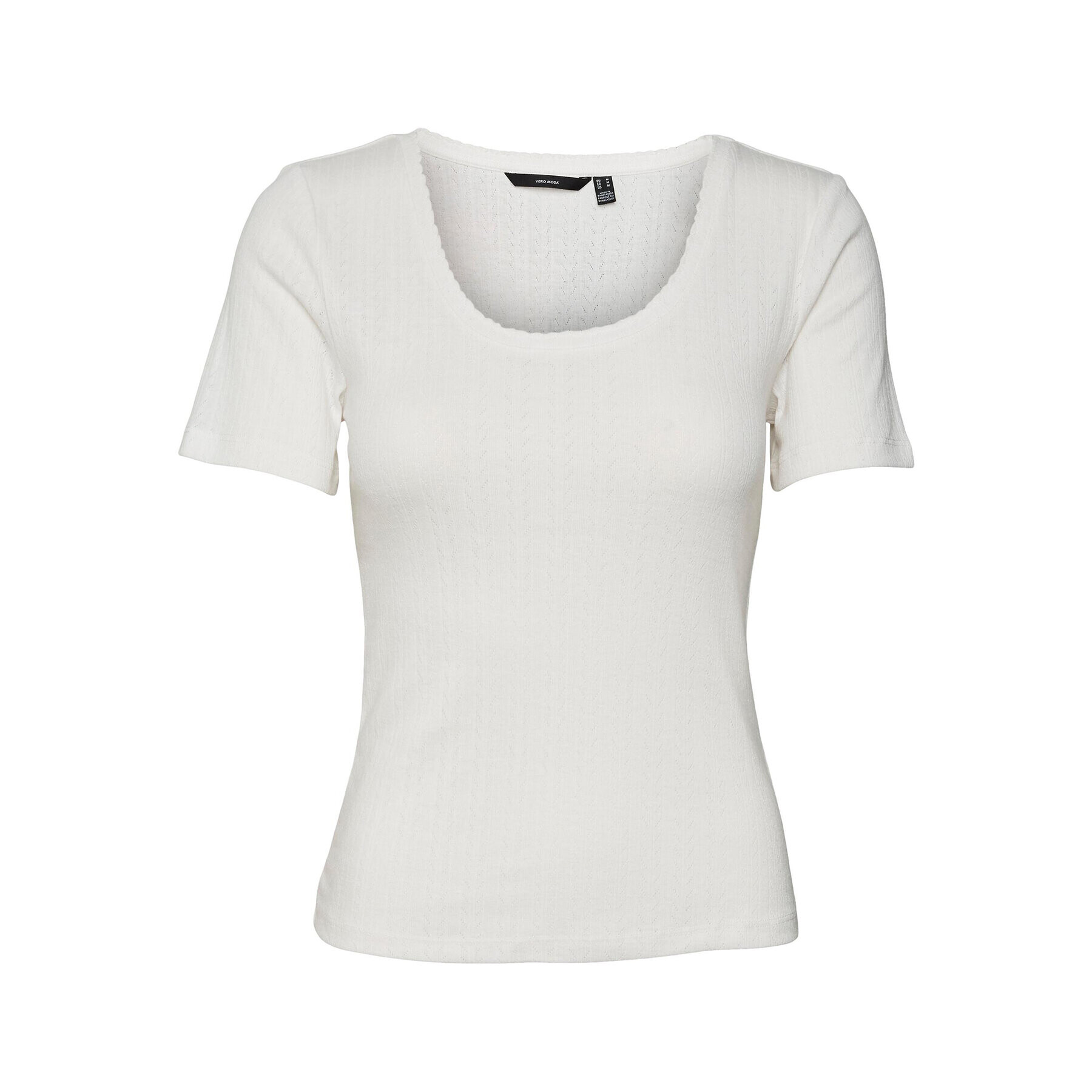 Vero Moda Тишърт Casja 10286071 Бял Regular Fit - Pepit.bg